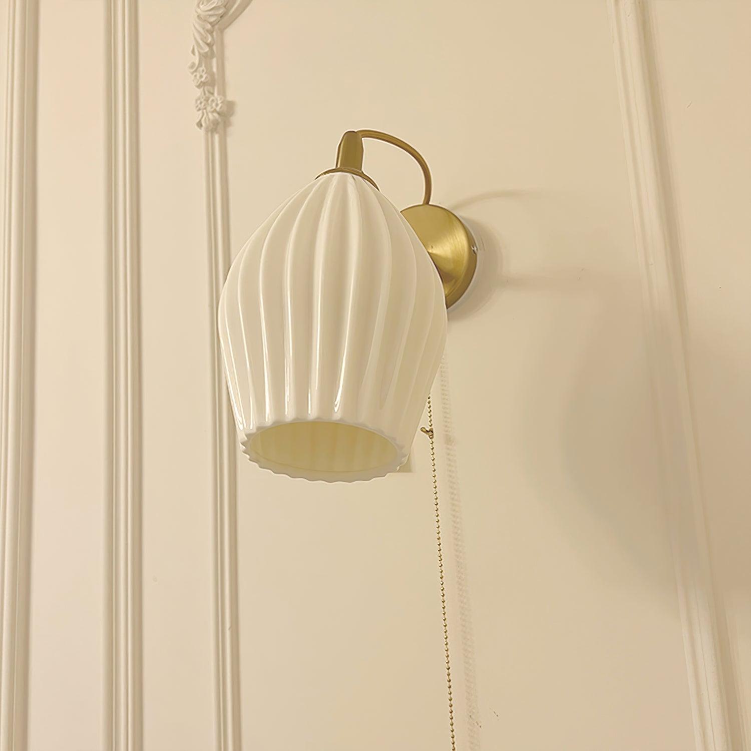Zotalisra Modern Minimalist Ribbed Ceramic Wall light - Letslighting