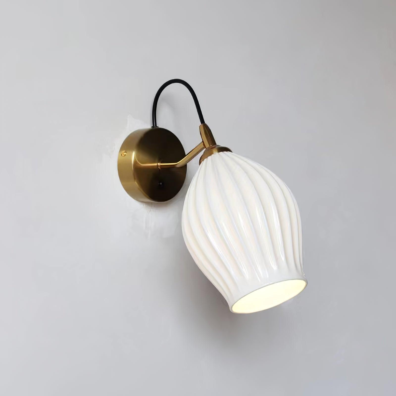 Zotalisra Modern Minimalist Ribbed Ceramic Wall light - Letslighting