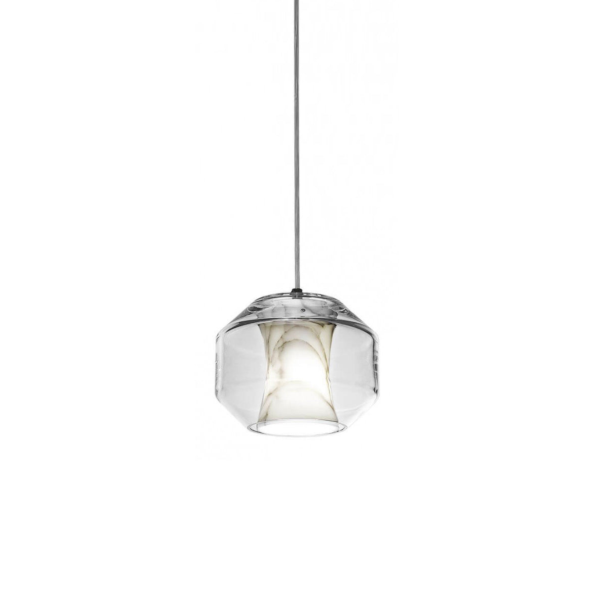 Allirila Modern Minimalist Alabaster Glass Pendant Lamp - Lamp Copper