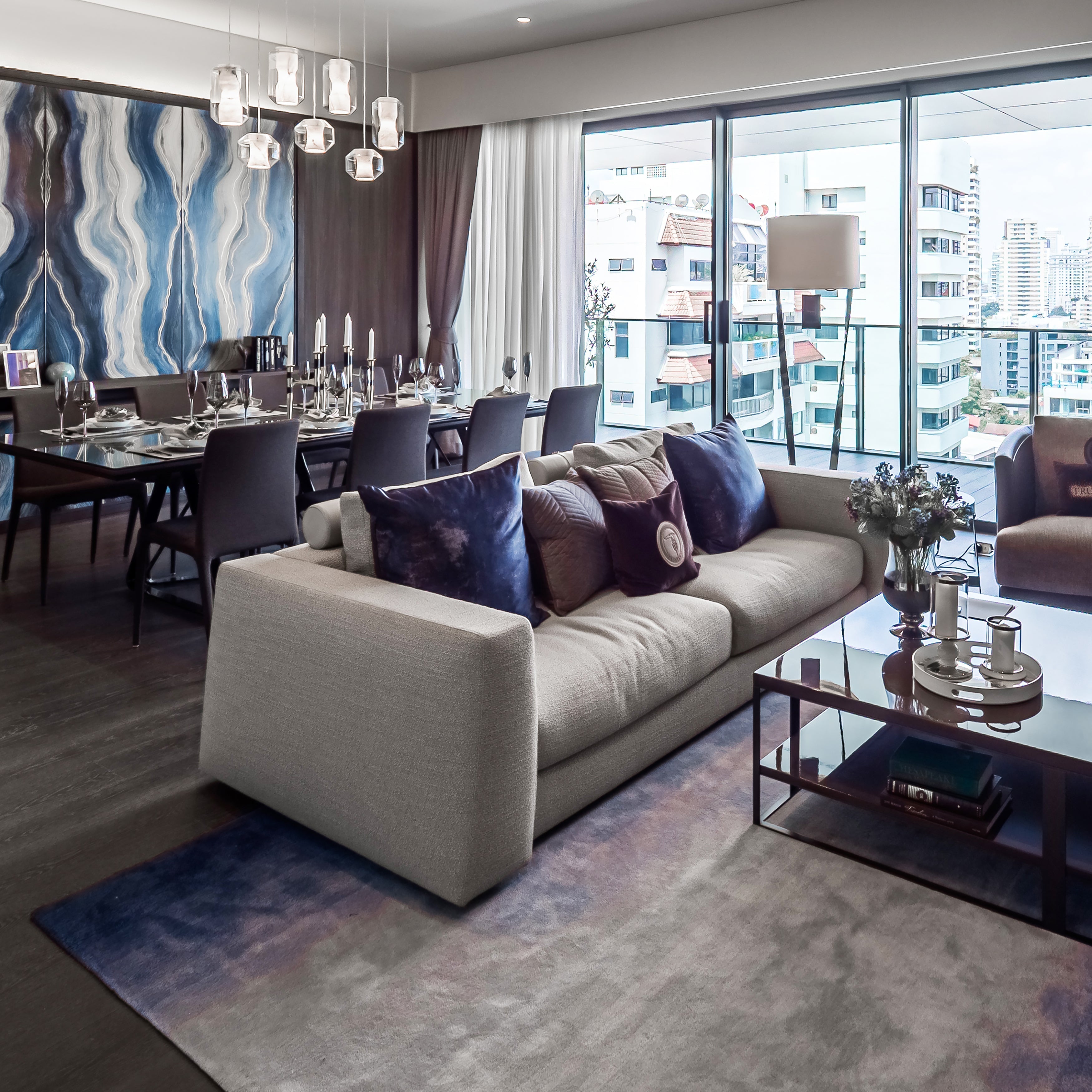 Allirila Modern Minimalist Alabaster Glass Pendant Lamp - Lamp Copper