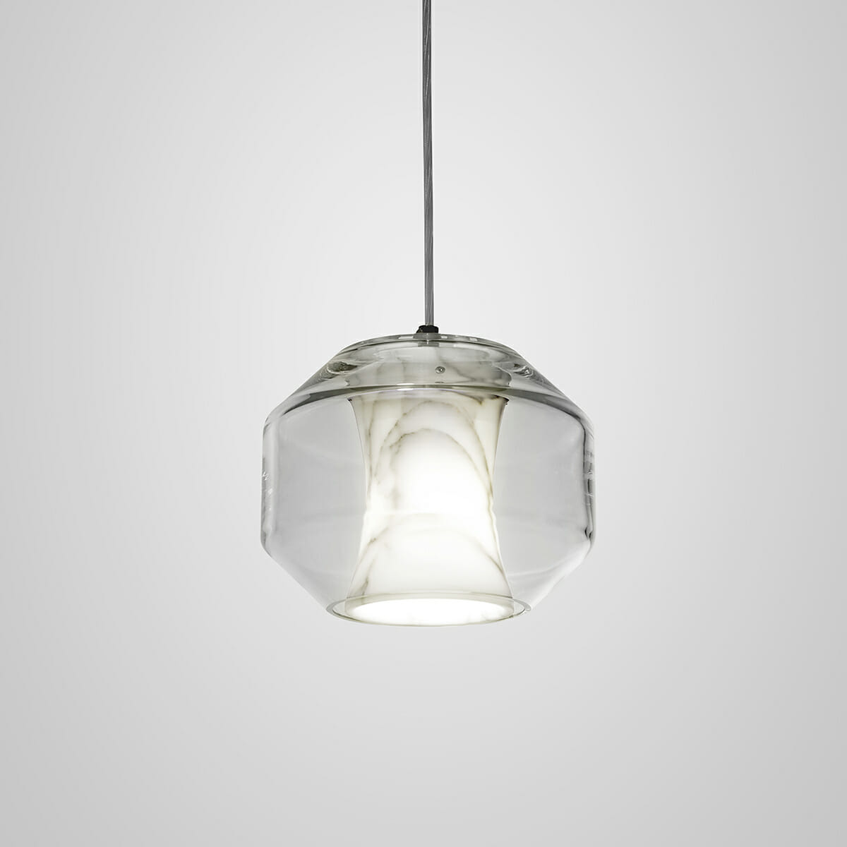 Allirila Modern Minimalist Alabaster Glass Pendant Lamp - Lamp Copper