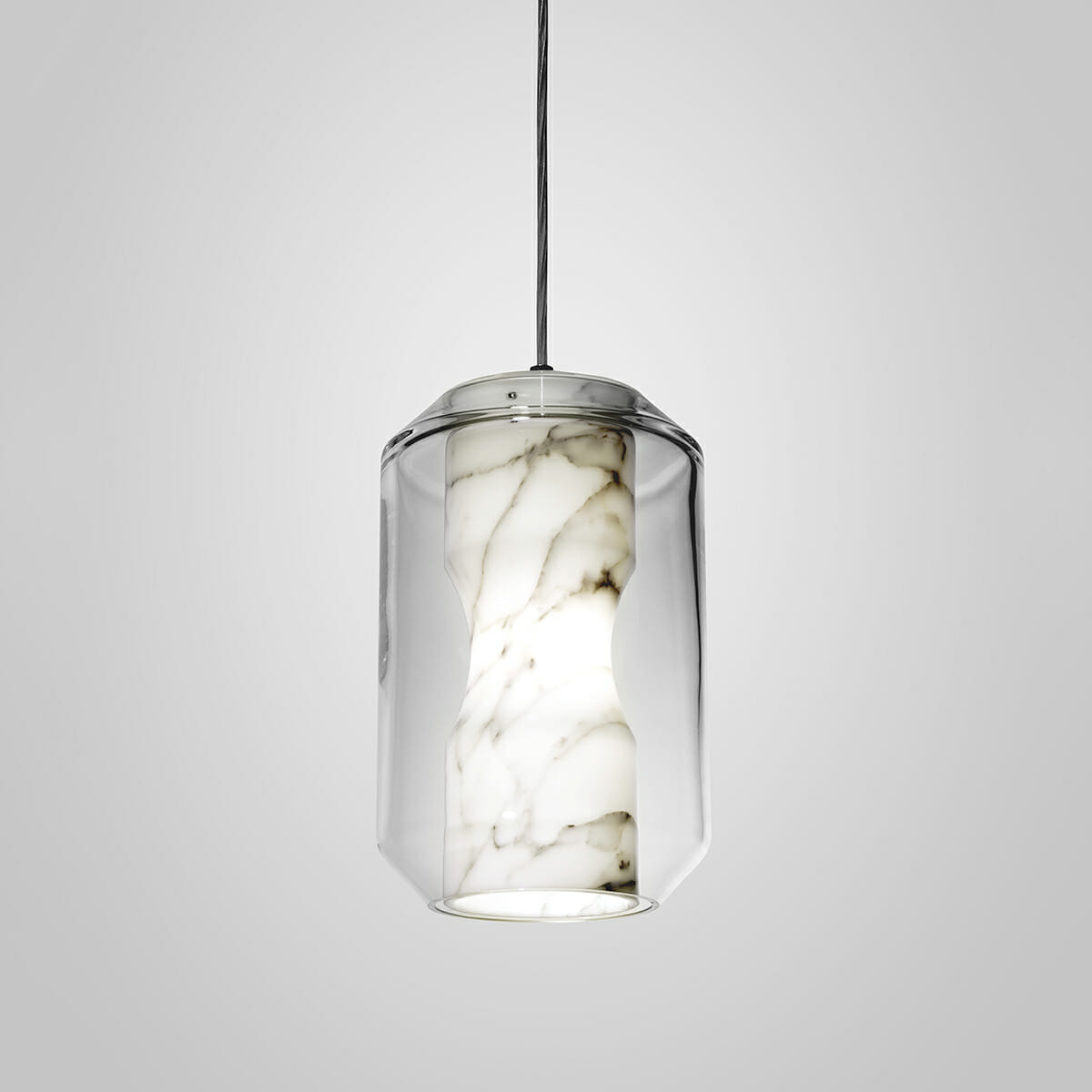 Allirila Modern Minimalist Alabaster Glass Pendant Lamp - Lamp Copper