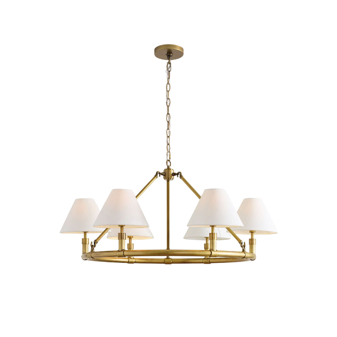 Lymara Vintage Industrial Robert Fabric Chandelier - Lamp Copper
