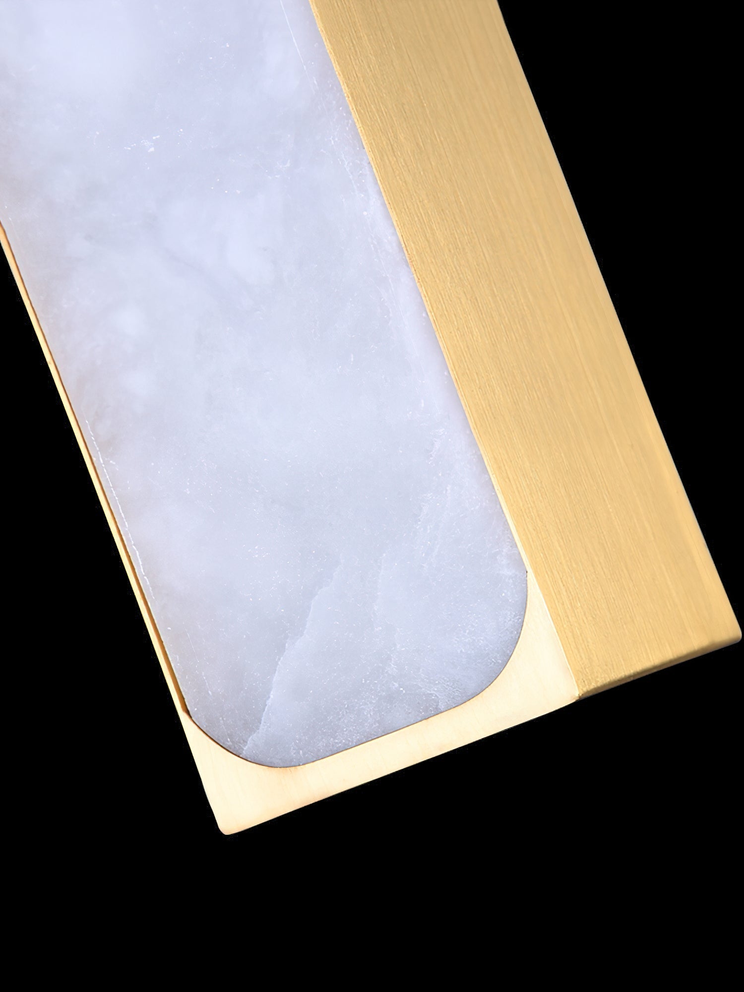 Gleam Modern Minimalist Brass Alabaster Pendant Light - Lamp Copper