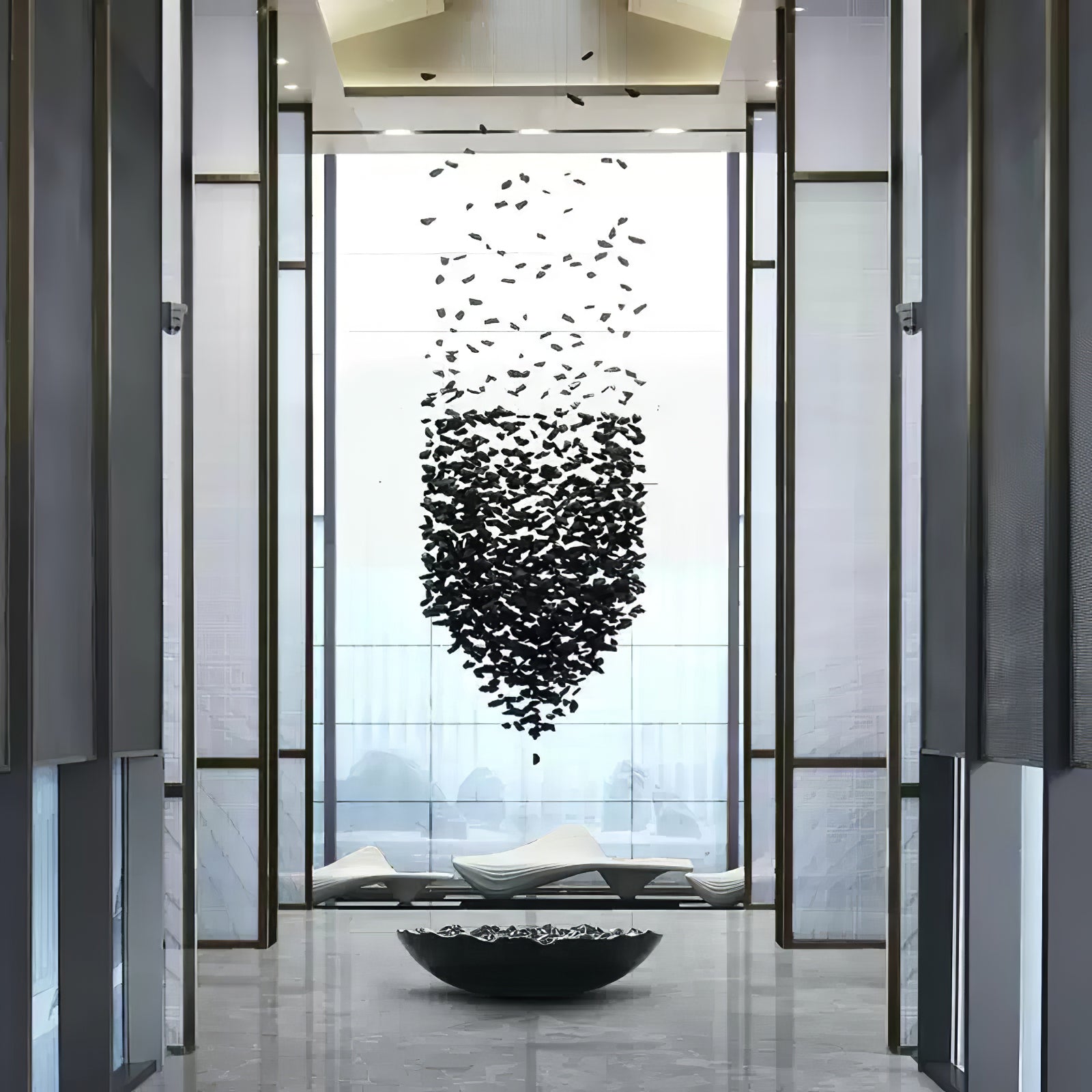 Arsilus Charcoal Stone Sculptural Chandelier - Letslighting