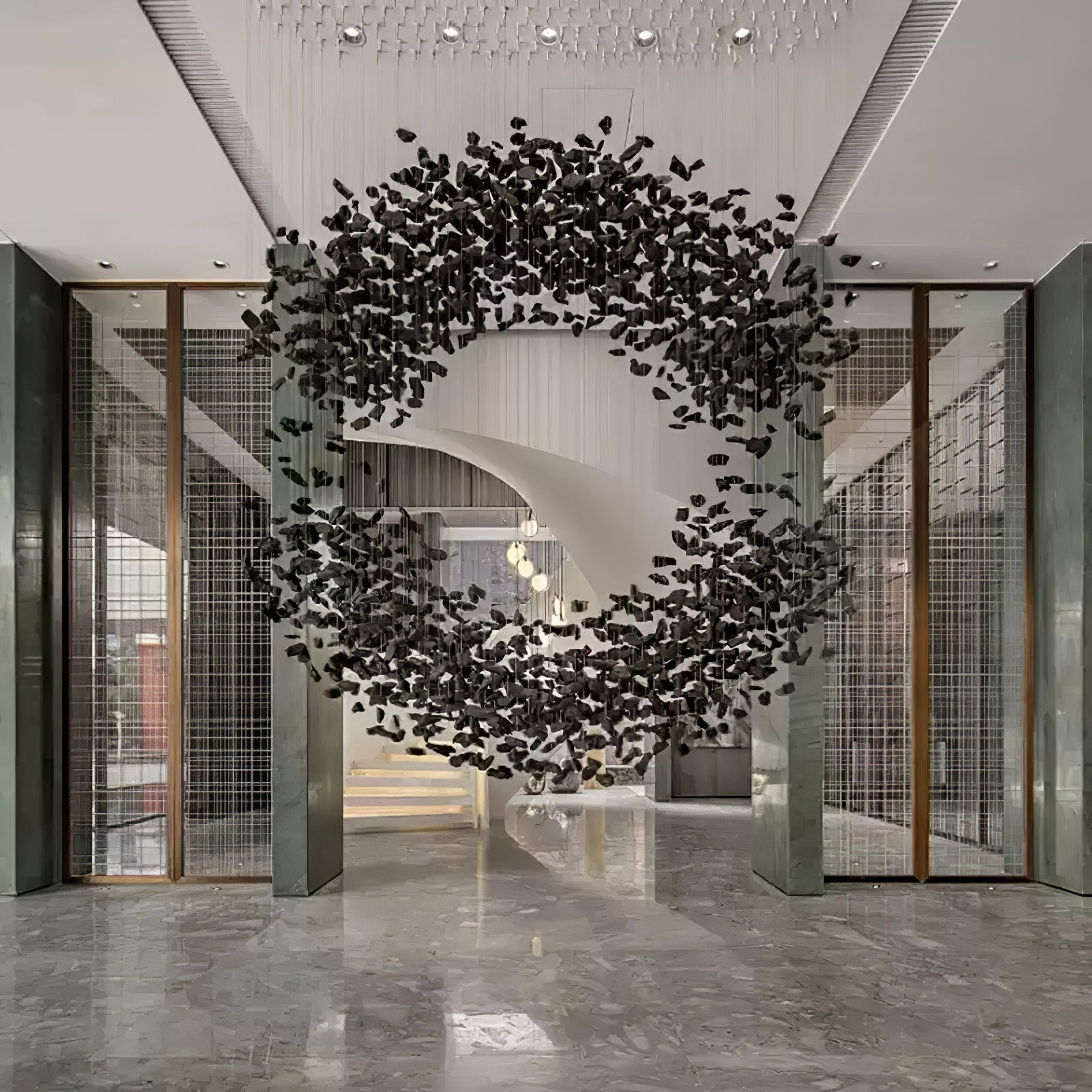 Arsilus Charcoal Stone Sculptural Chandelier - Letslighting