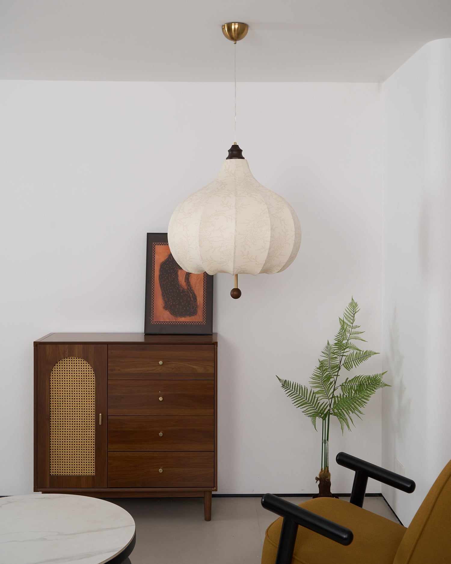 Chestnut Fabric Pendant Light - Letslighting