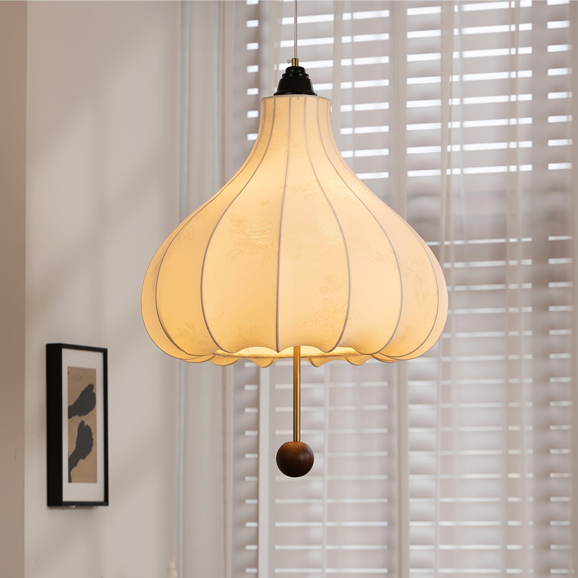 Chestnut Fabric Pendant Light - Letslighting