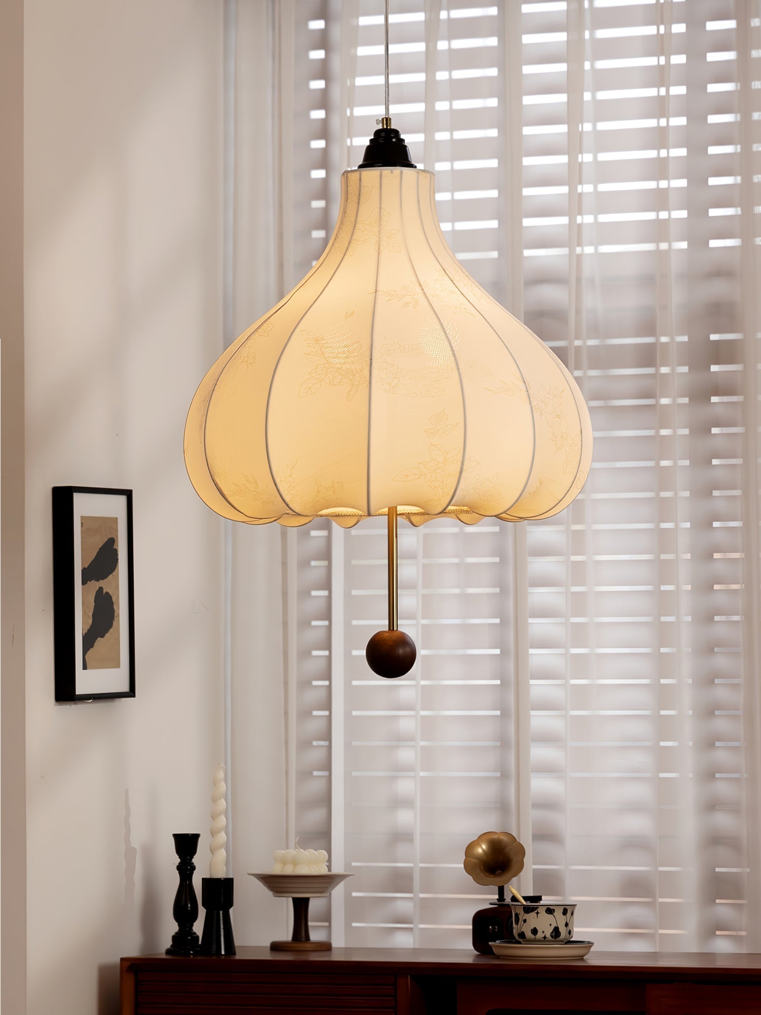Chestnut Fabric Pendant Light - Letslighting