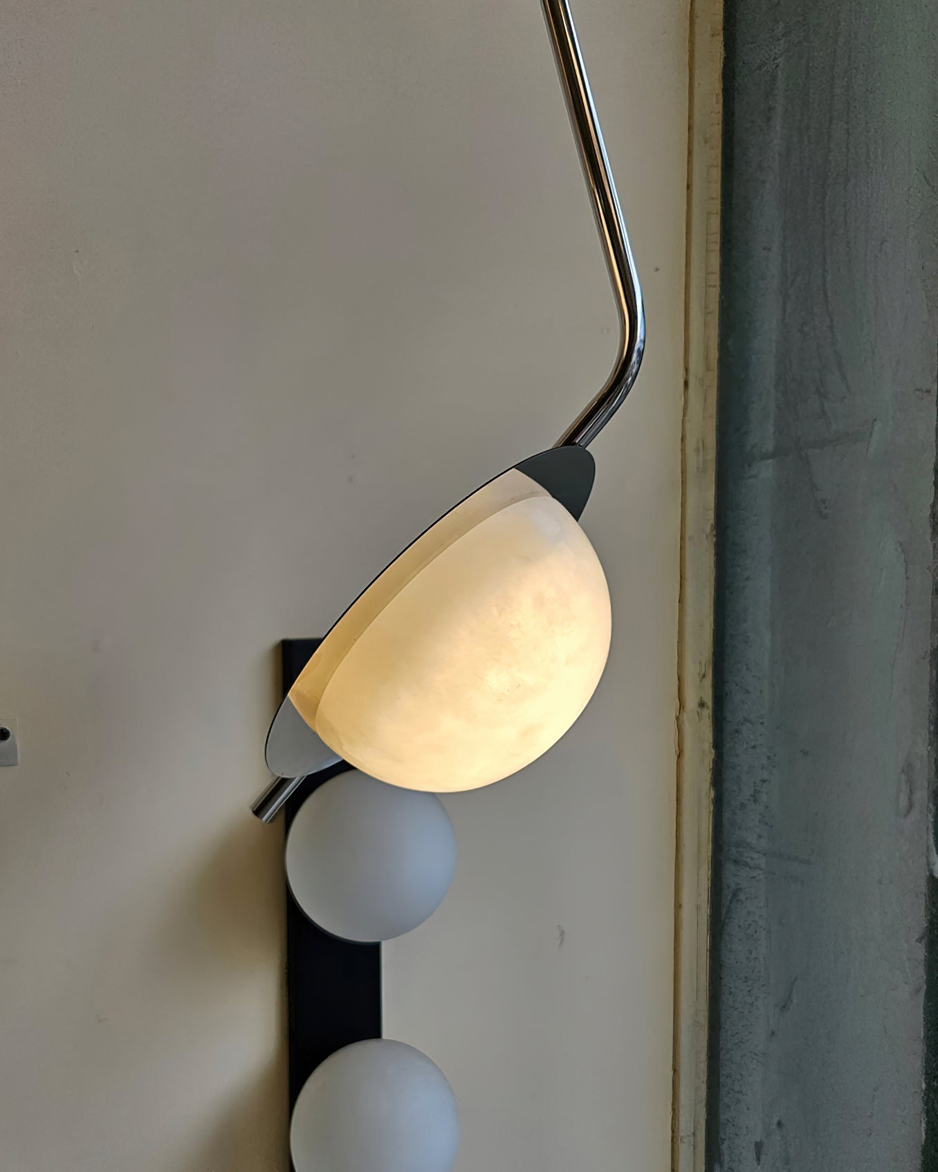 Ivvaros Chic Modern Minimalist LuminanceStainless Alabaster Pendant Light - Lamp Copper