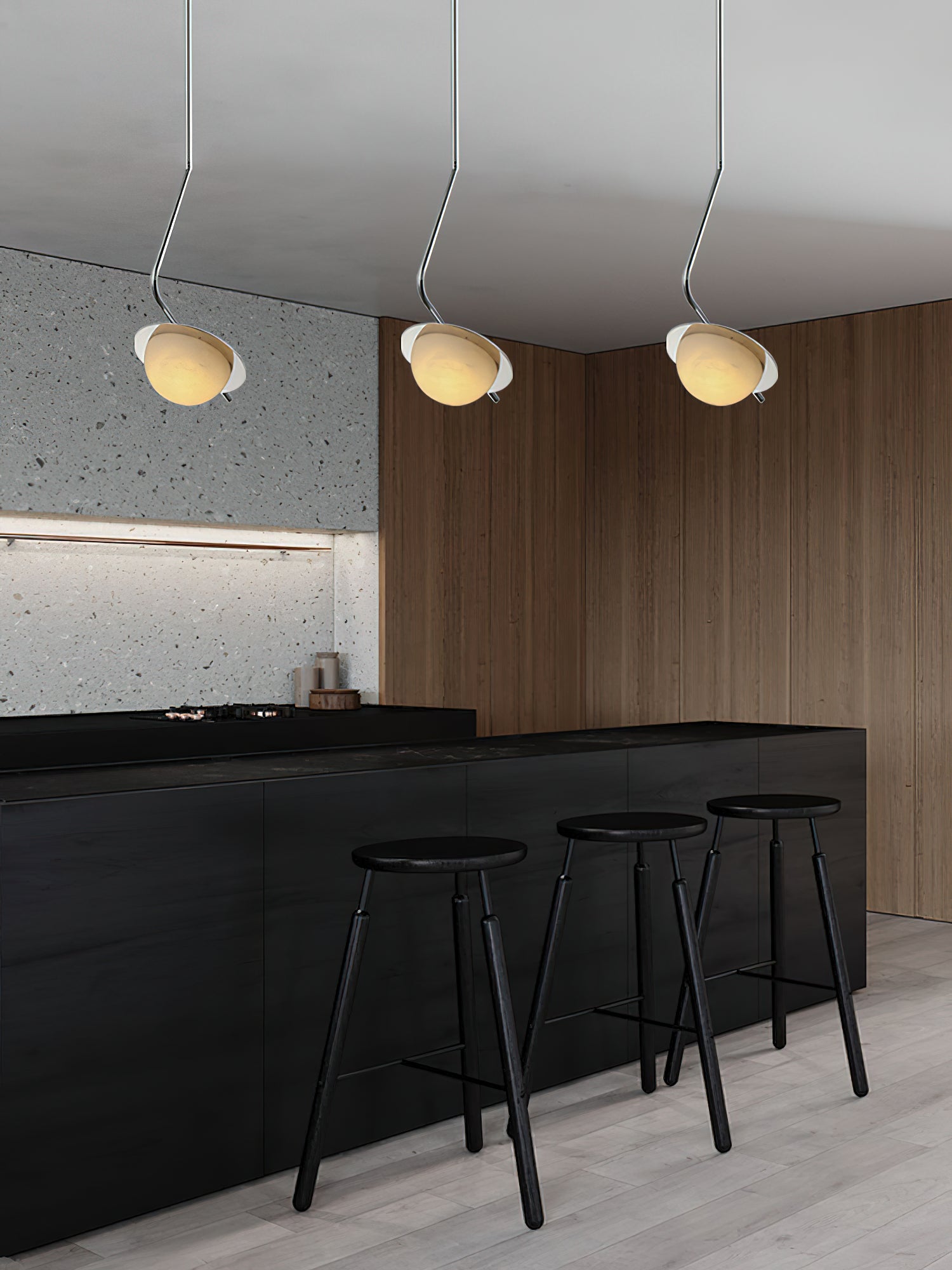 Ivvaros Chic Modern Minimalist LuminanceStainless Alabaster Pendant Light - Lamp Copper