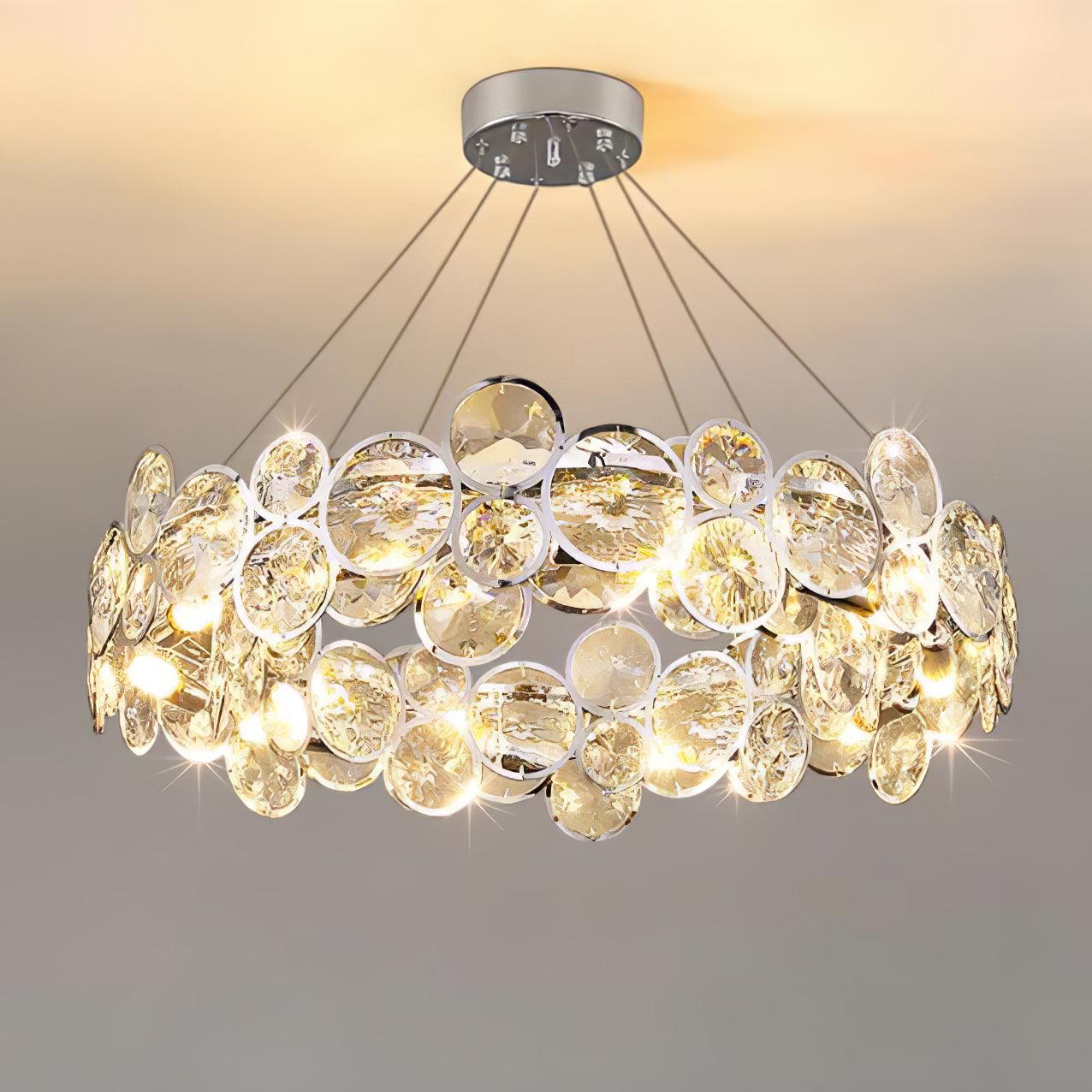 Chrome Round Crystal Chandelier - Letslighting