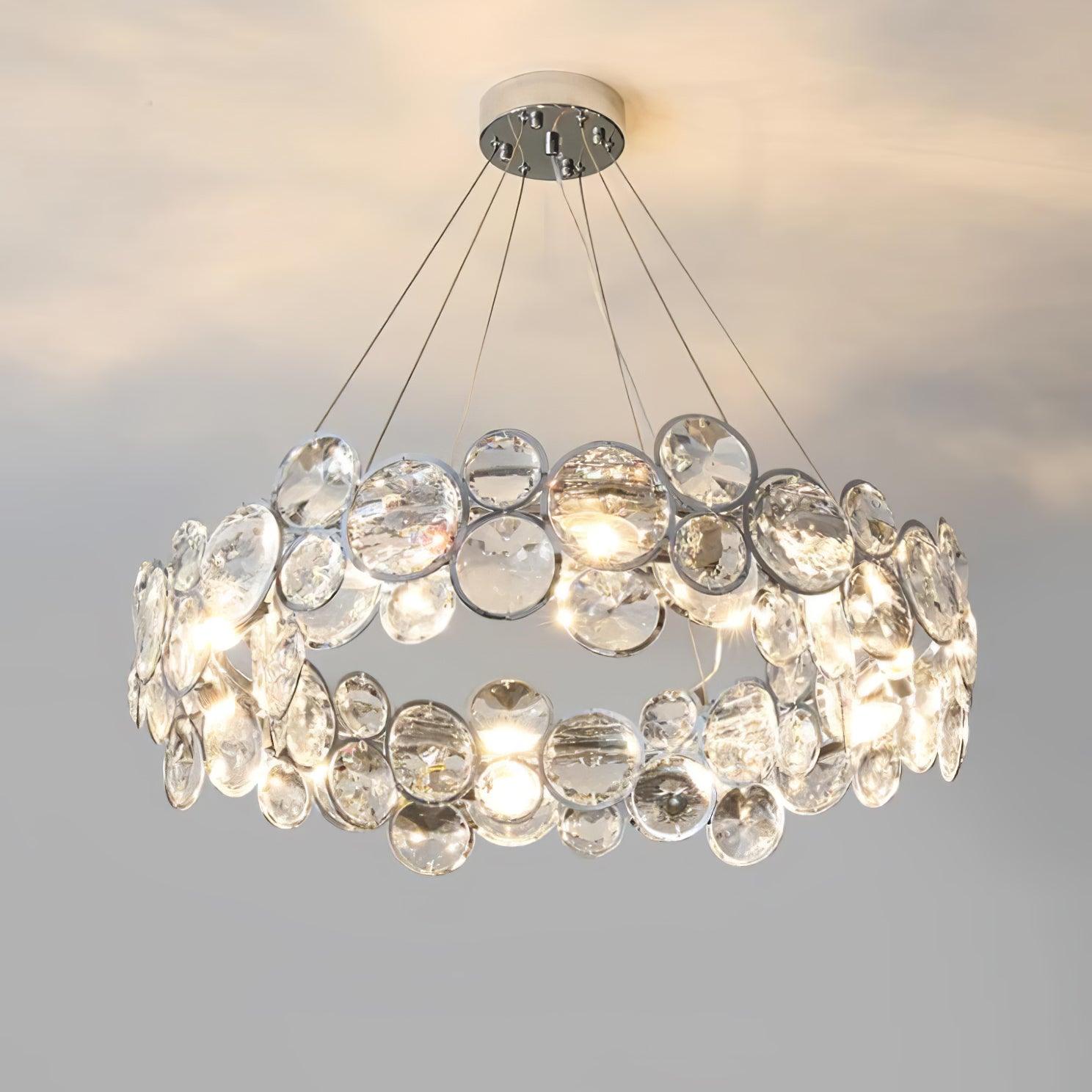 Chrome Round Crystal Chandelier - Letslighting