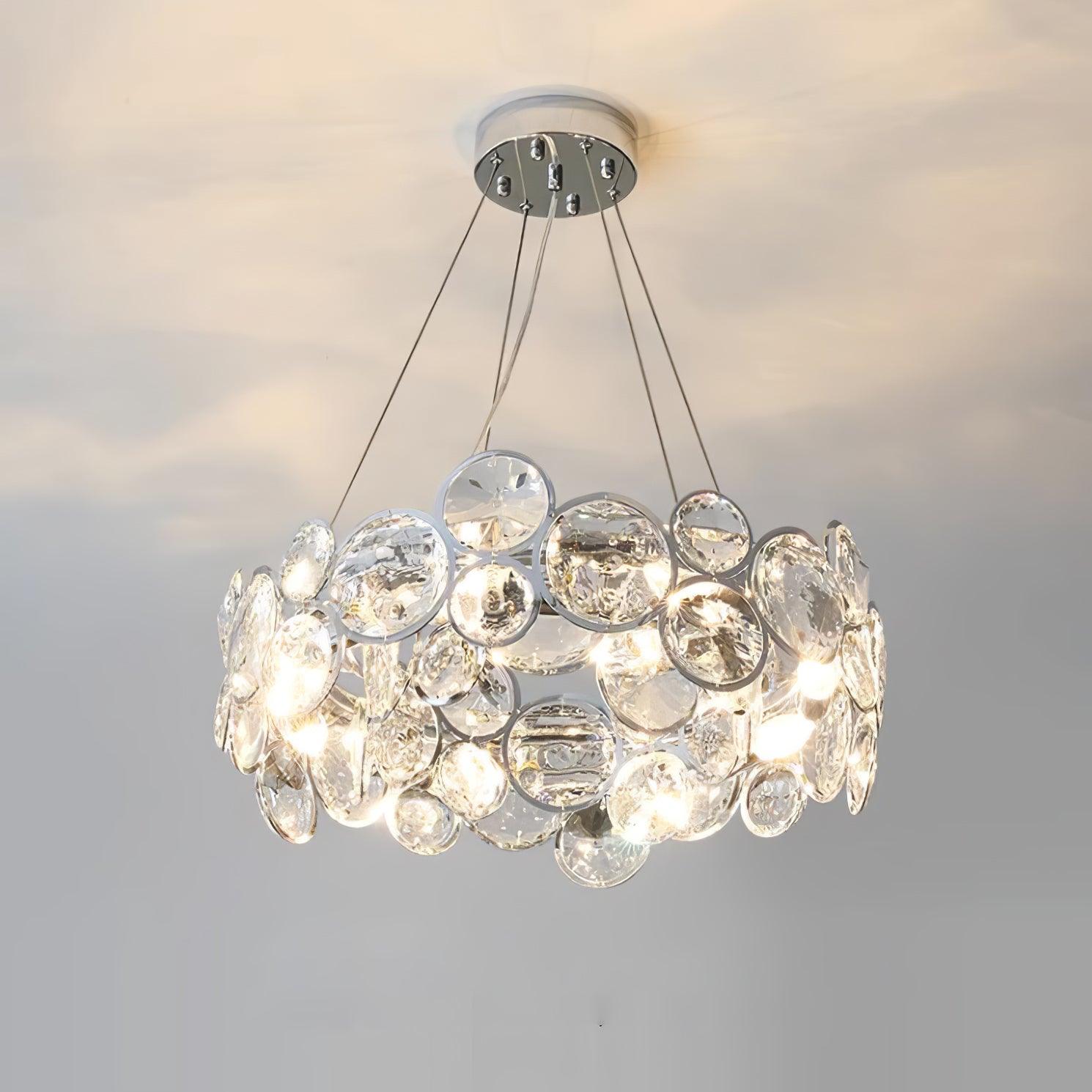 Chrome Round Crystal Chandelier - Letslighting