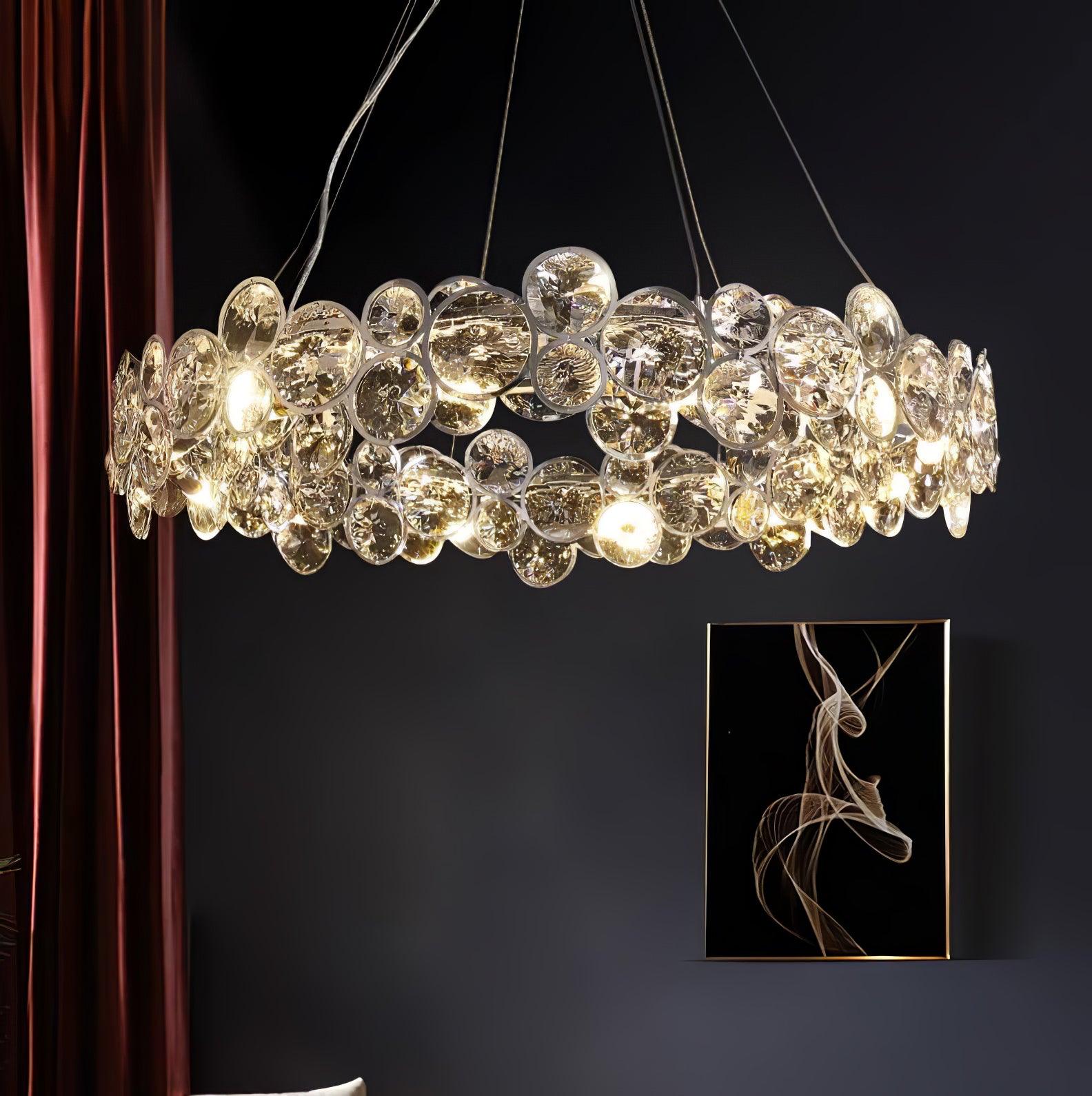 Chrome Round Crystal Chandelier - Letslighting