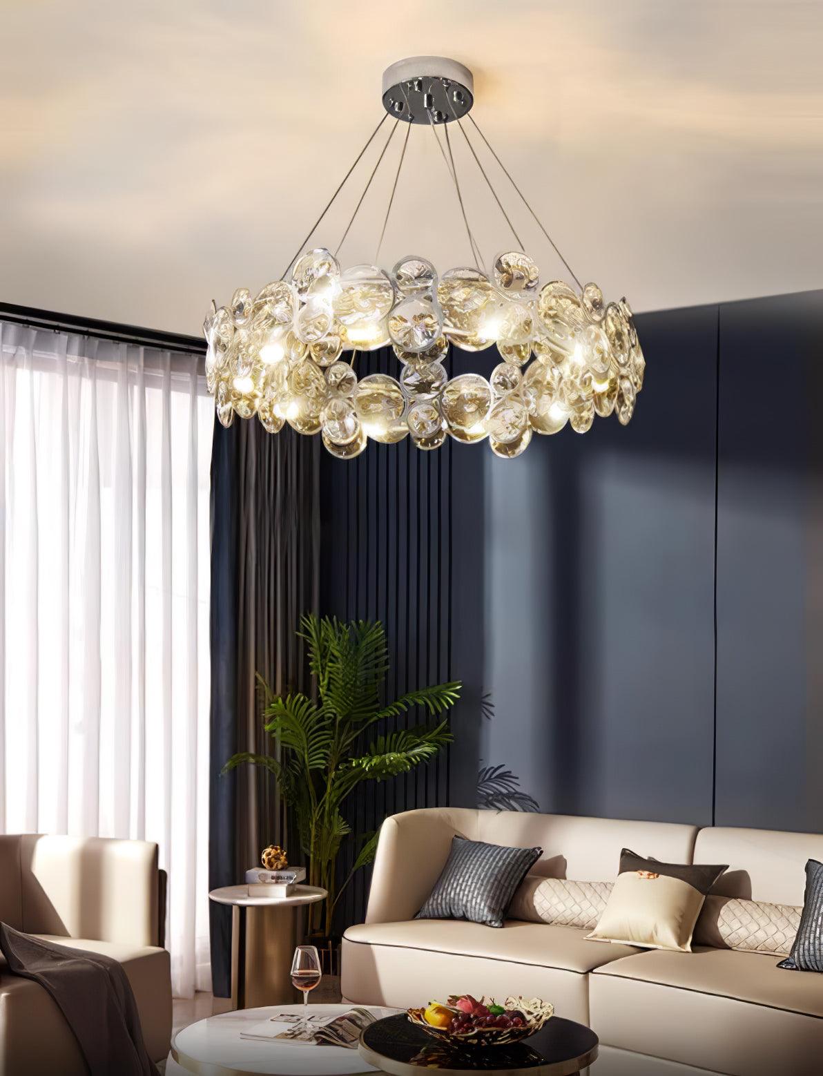 Chrome Round Crystal Chandelier - Letslighting