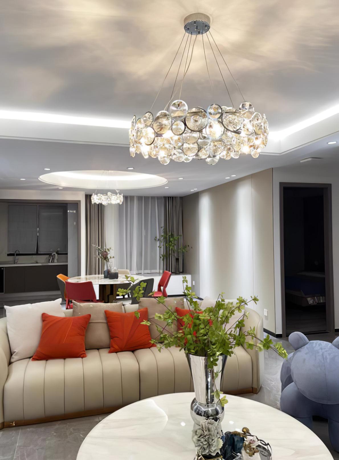 Chrome Round Crystal Chandelier - Letslighting