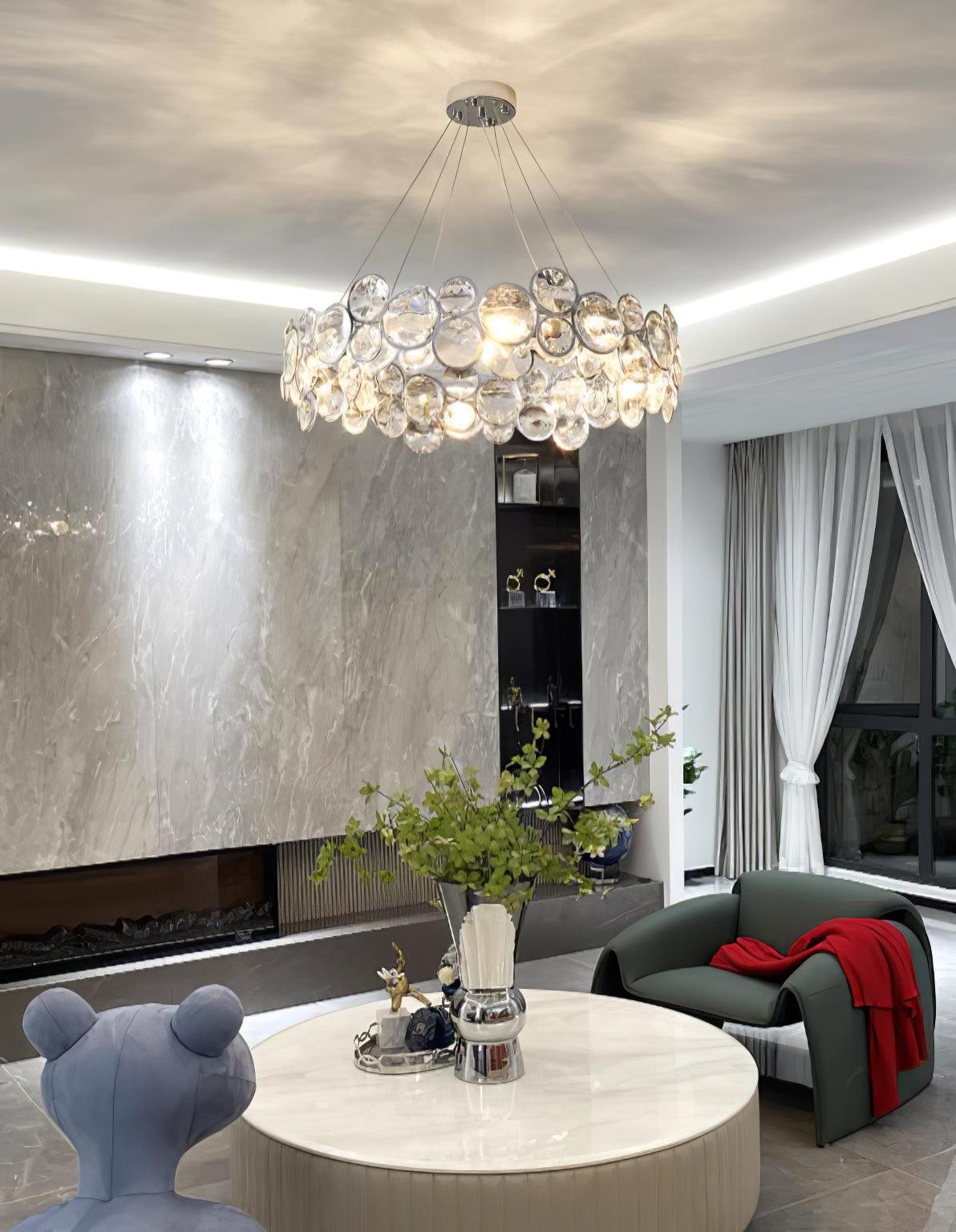 Chrome Round Crystal Chandelier - Letslighting