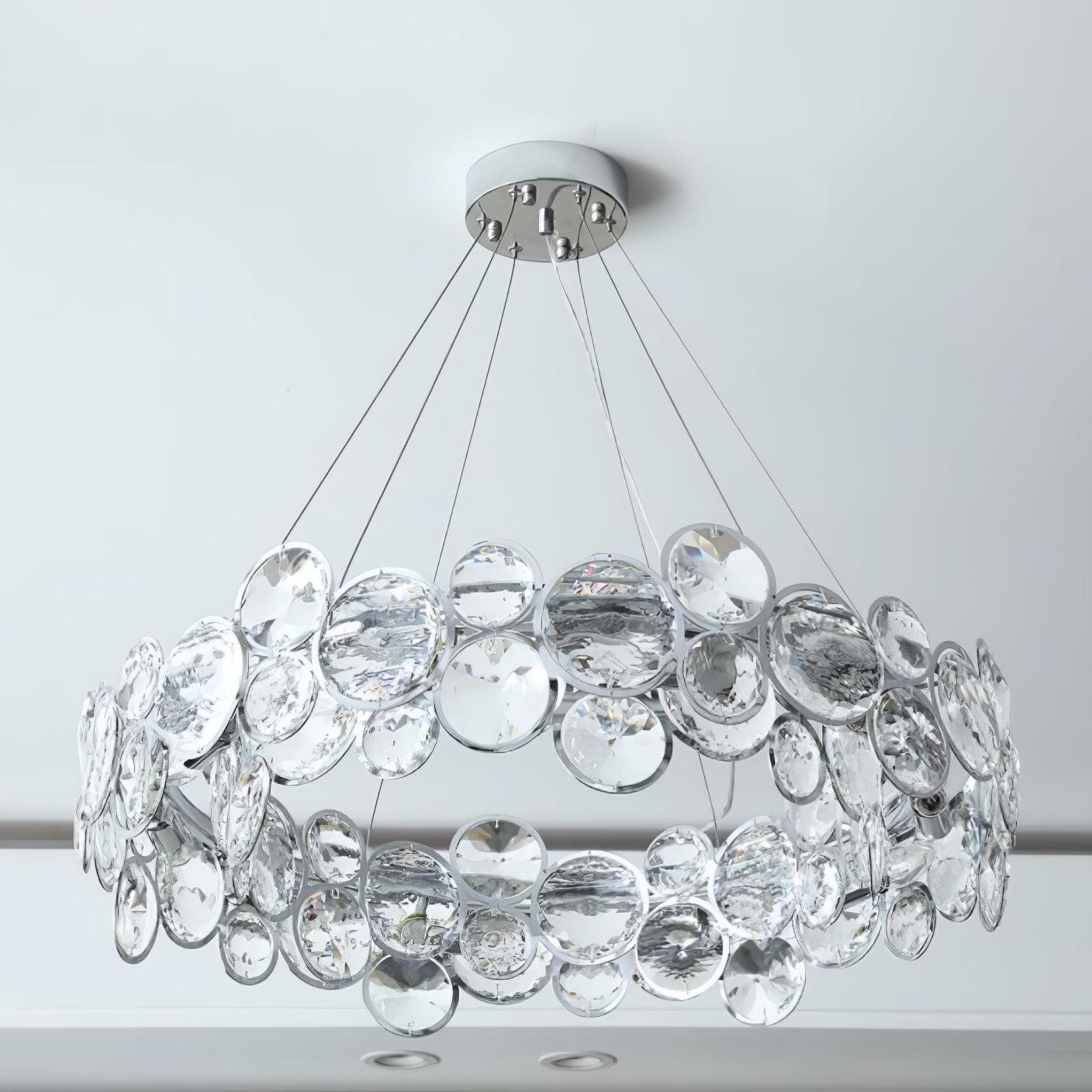 Chrome Round Crystal Chandelier - Letslighting