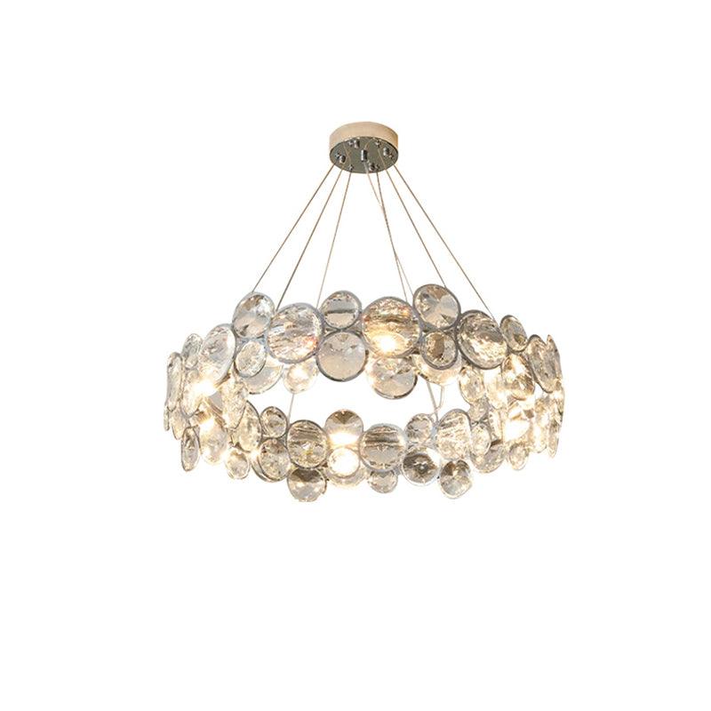 Chrome Round Crystal Chandelier - Letslighting