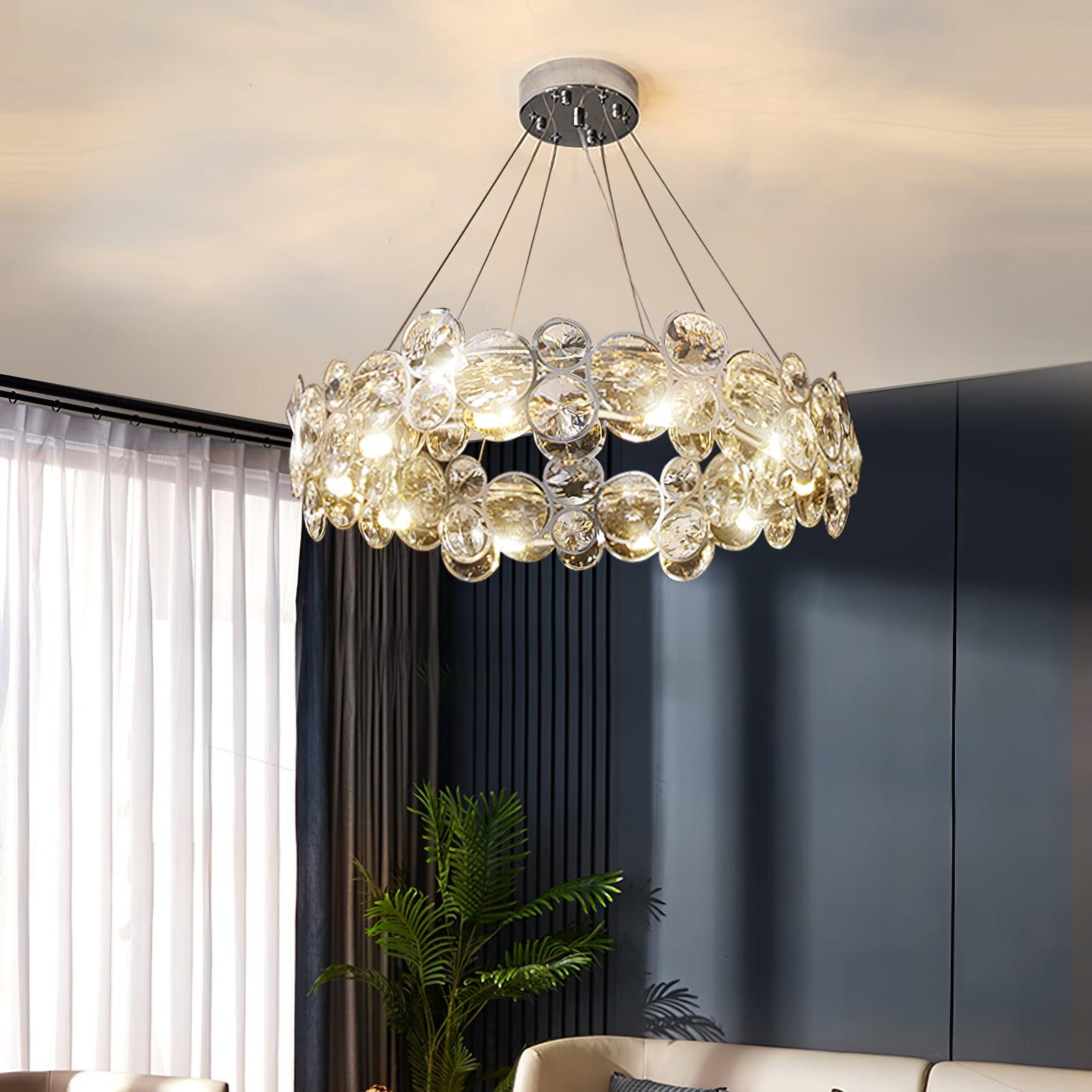 Chrome Round Crystal Chandelier - Letslighting
