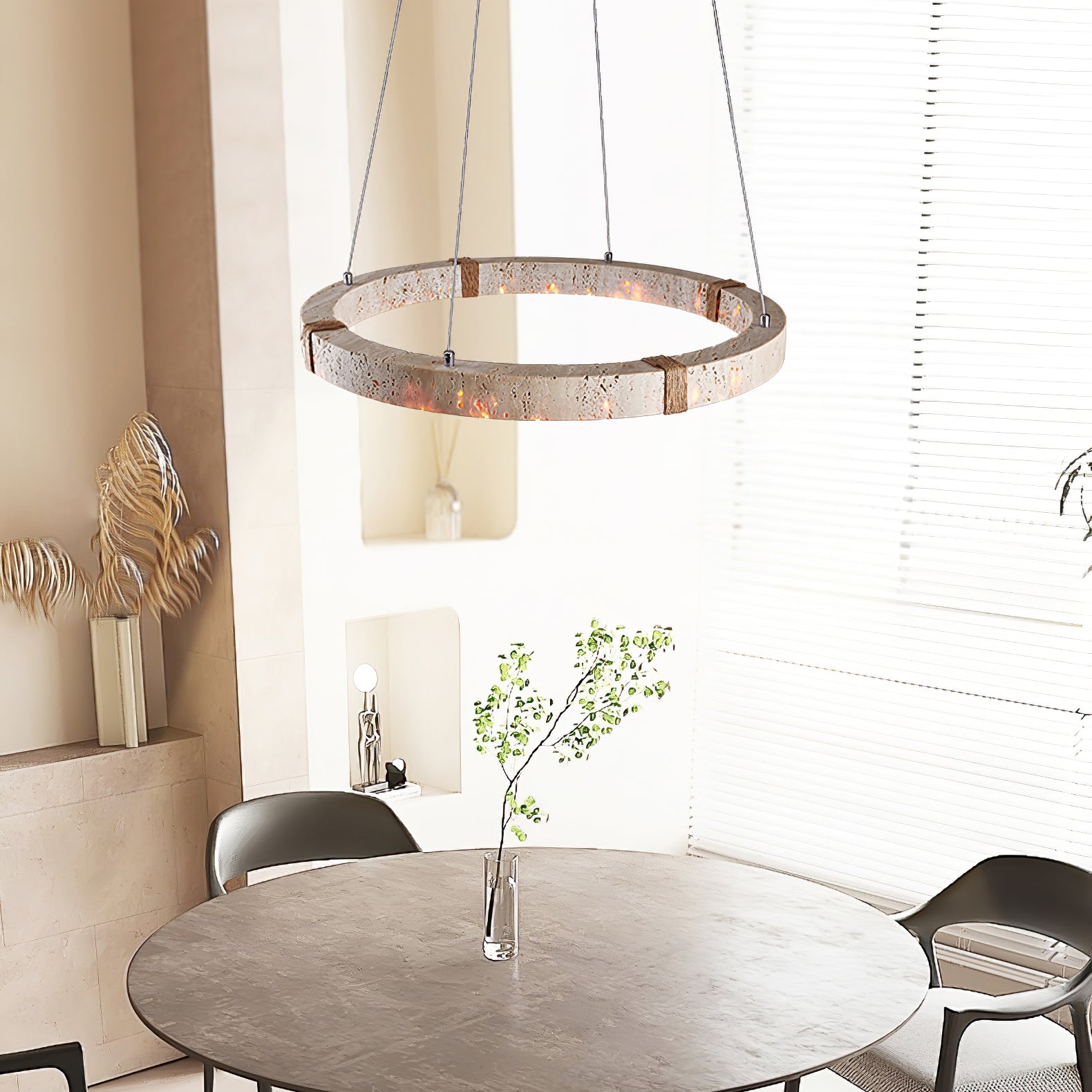 Alsilis Travertine Chandelier - Letslighting