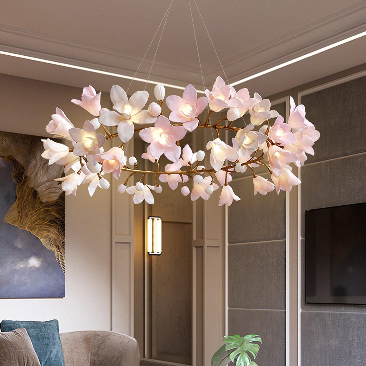 Circular Blossom Chandelier - Letslighting