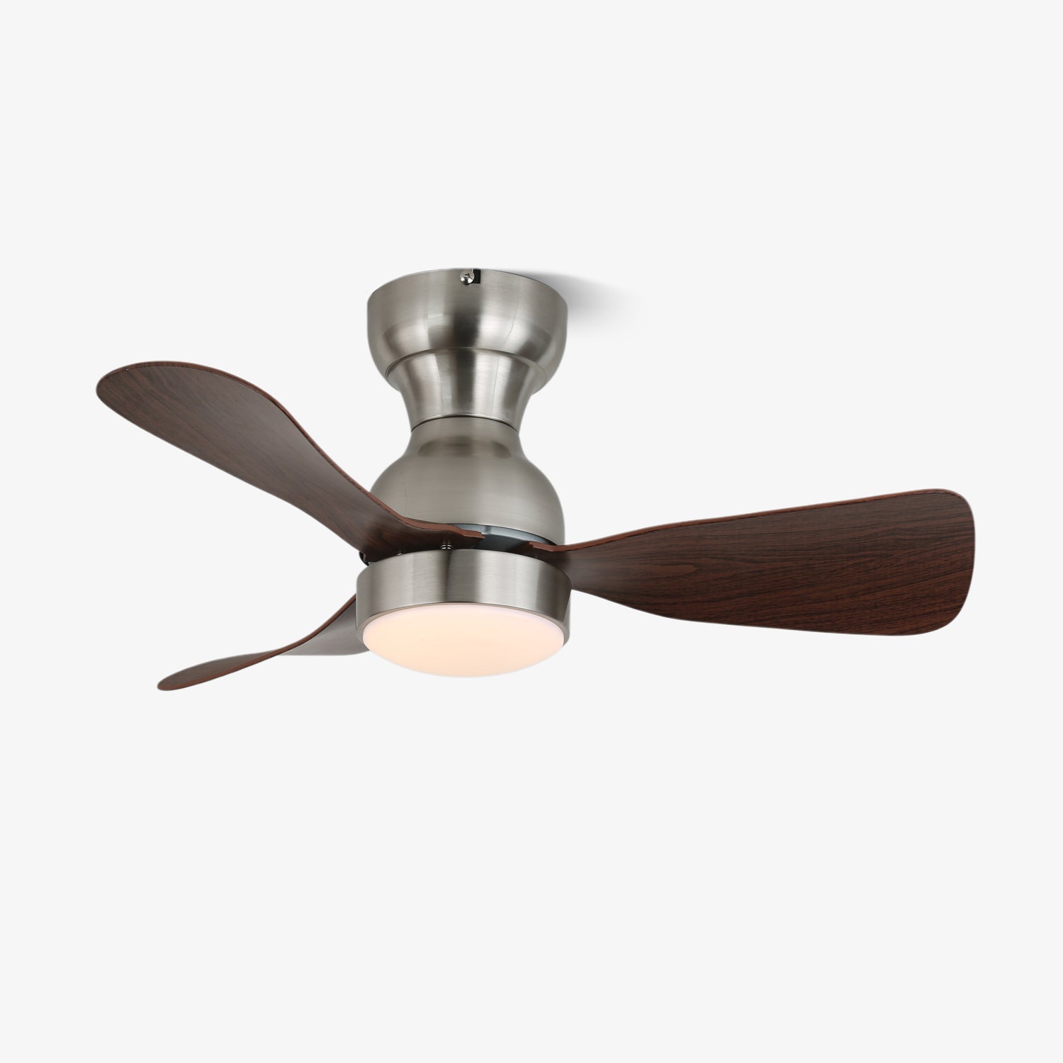 Ventilador de Techo Moderno Aurdorus con Luz de Madera, acabado Negro