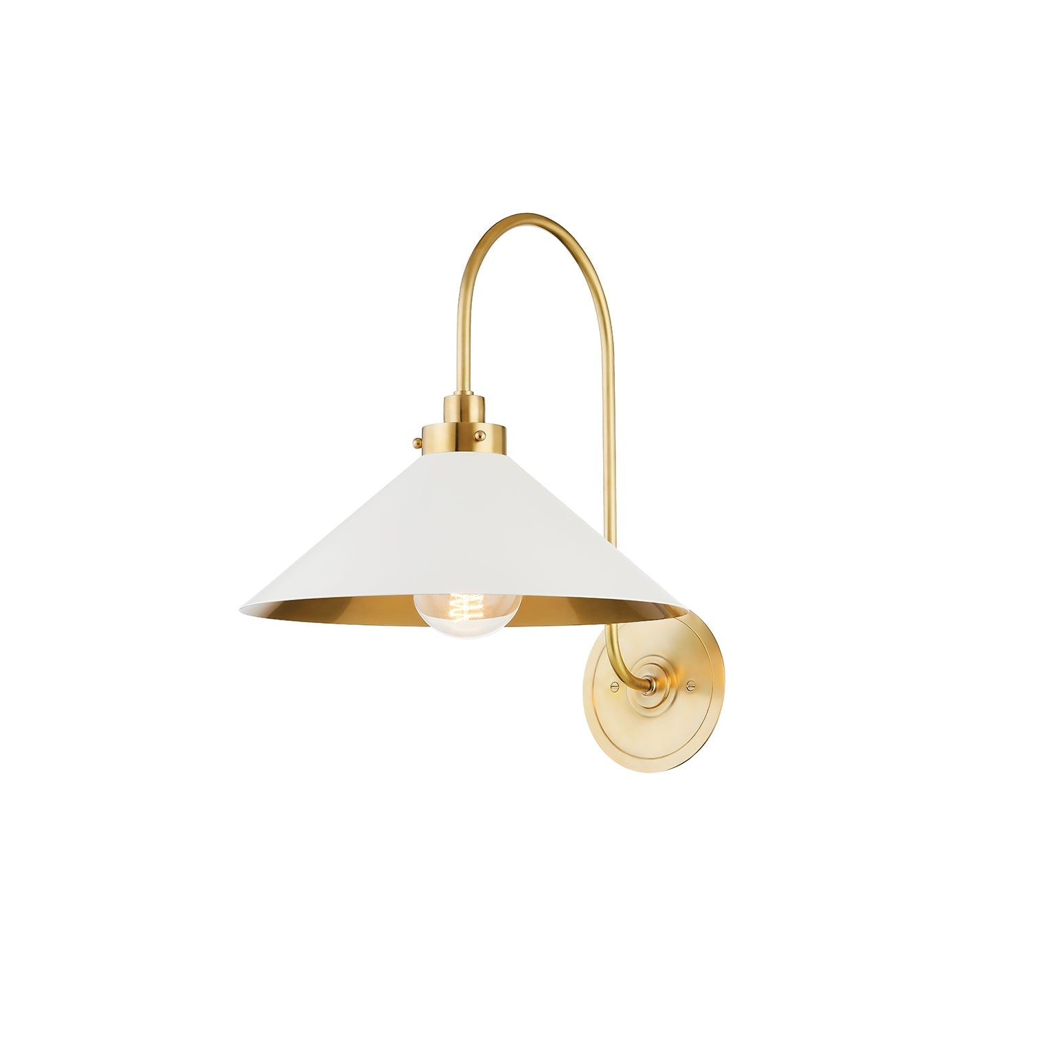 Silva Lámpara de Pared Interior Vintage de Latón