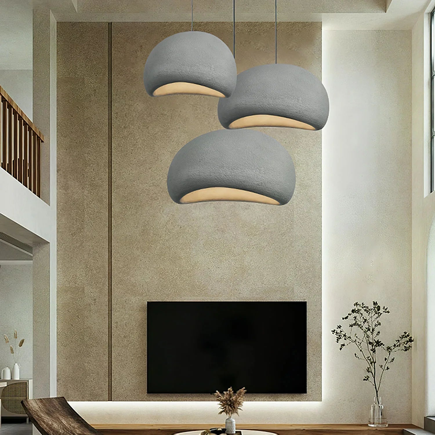 Aria Lámpara Colgante Esférica Estilo Wabi-Sabi Nube