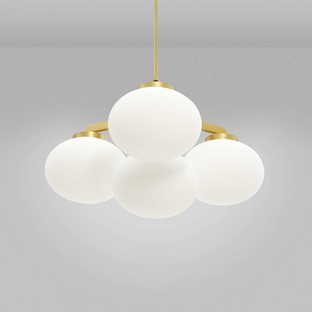 Edge Premium Elegance Brass Metal Glass Chandelier - Lamp Copper