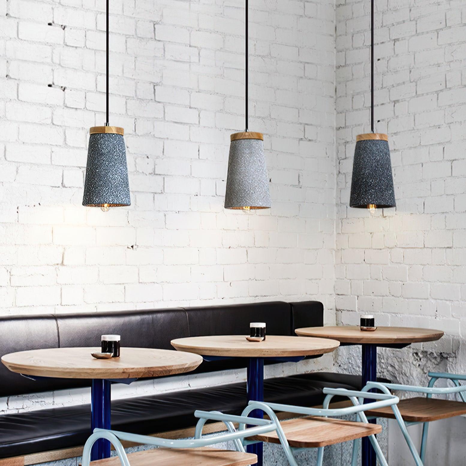 Coburg Wood Cement Pendant Light - Letslighting