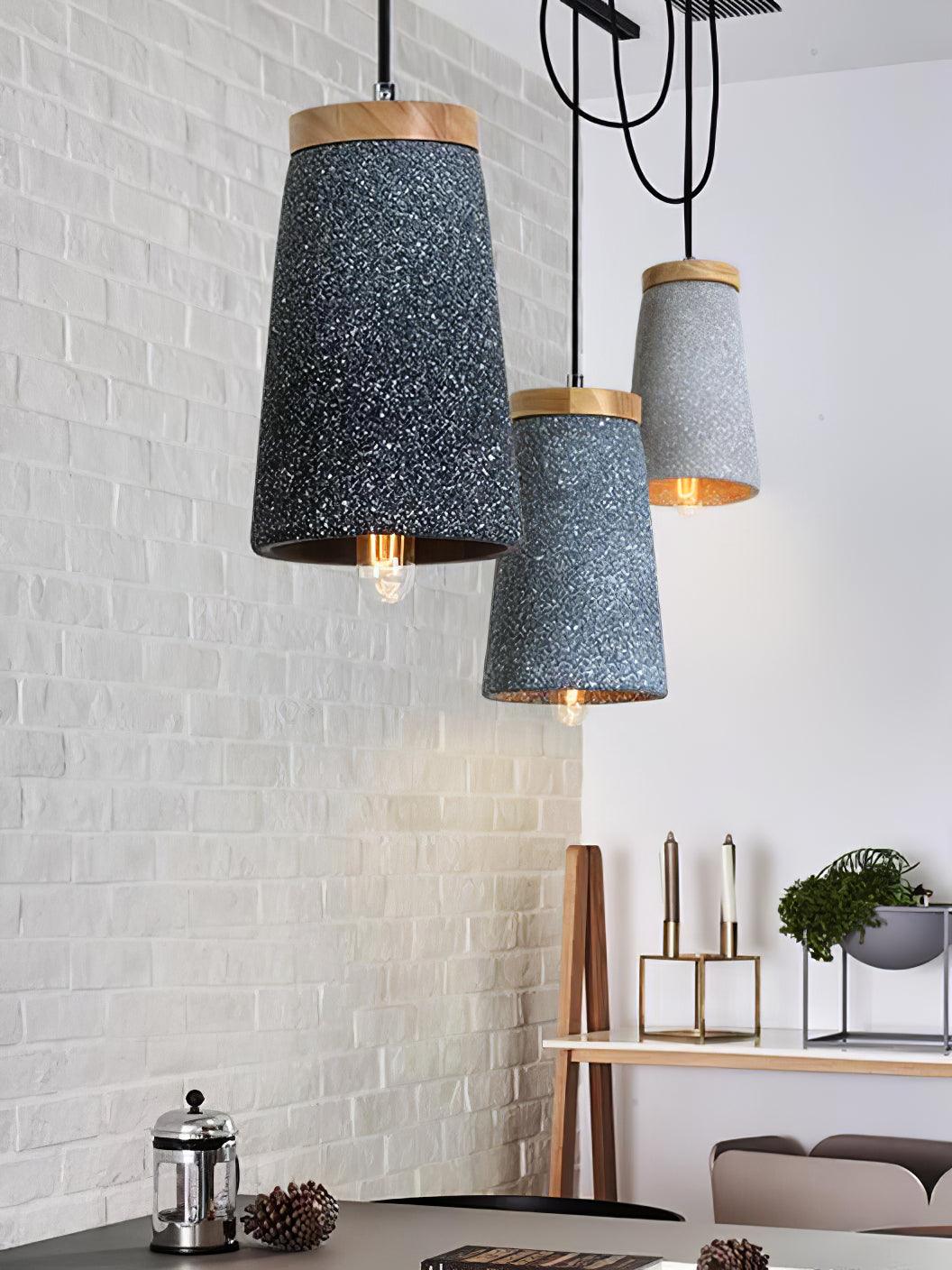 Coburg Wood Cement Pendant Light - Letslighting
