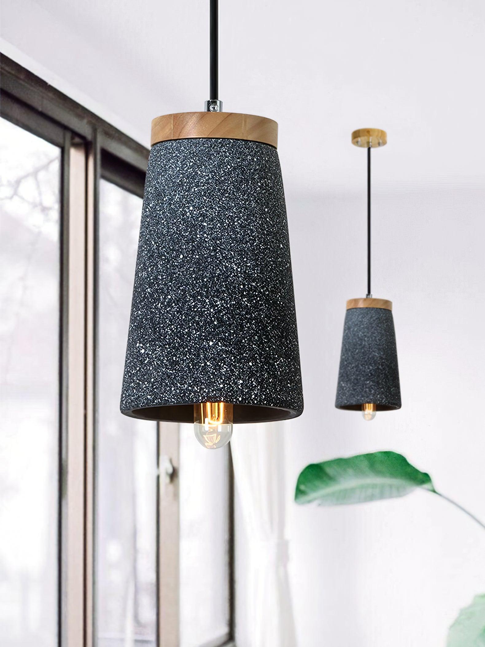 Coburg Wood Cement Pendant Light - Letslighting