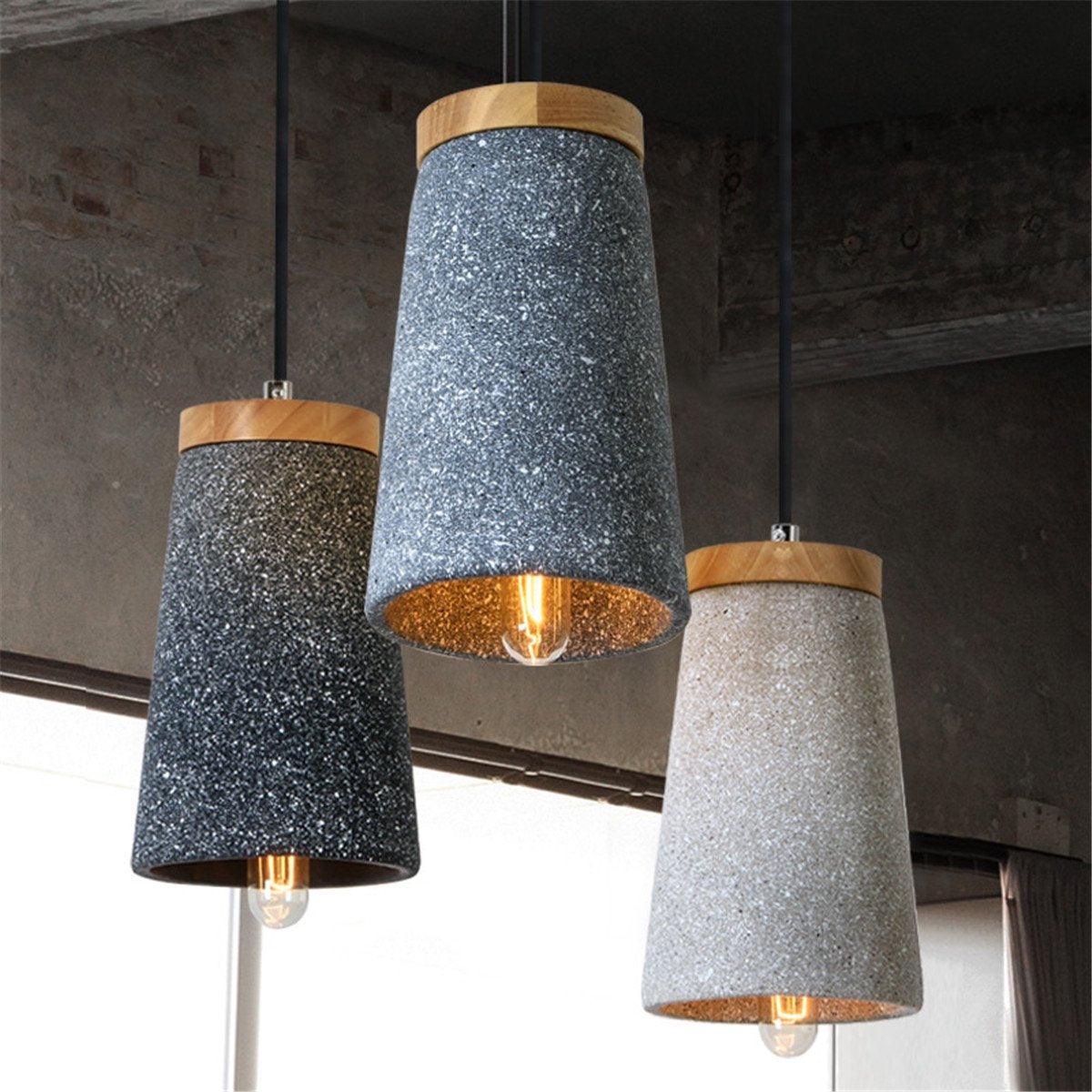 Coburg Wood Cement Pendant Light - Letslighting