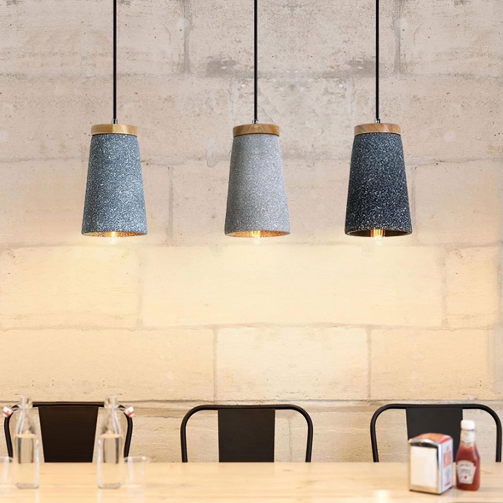 Coburg Wood Cement Pendant Light - Letslighting