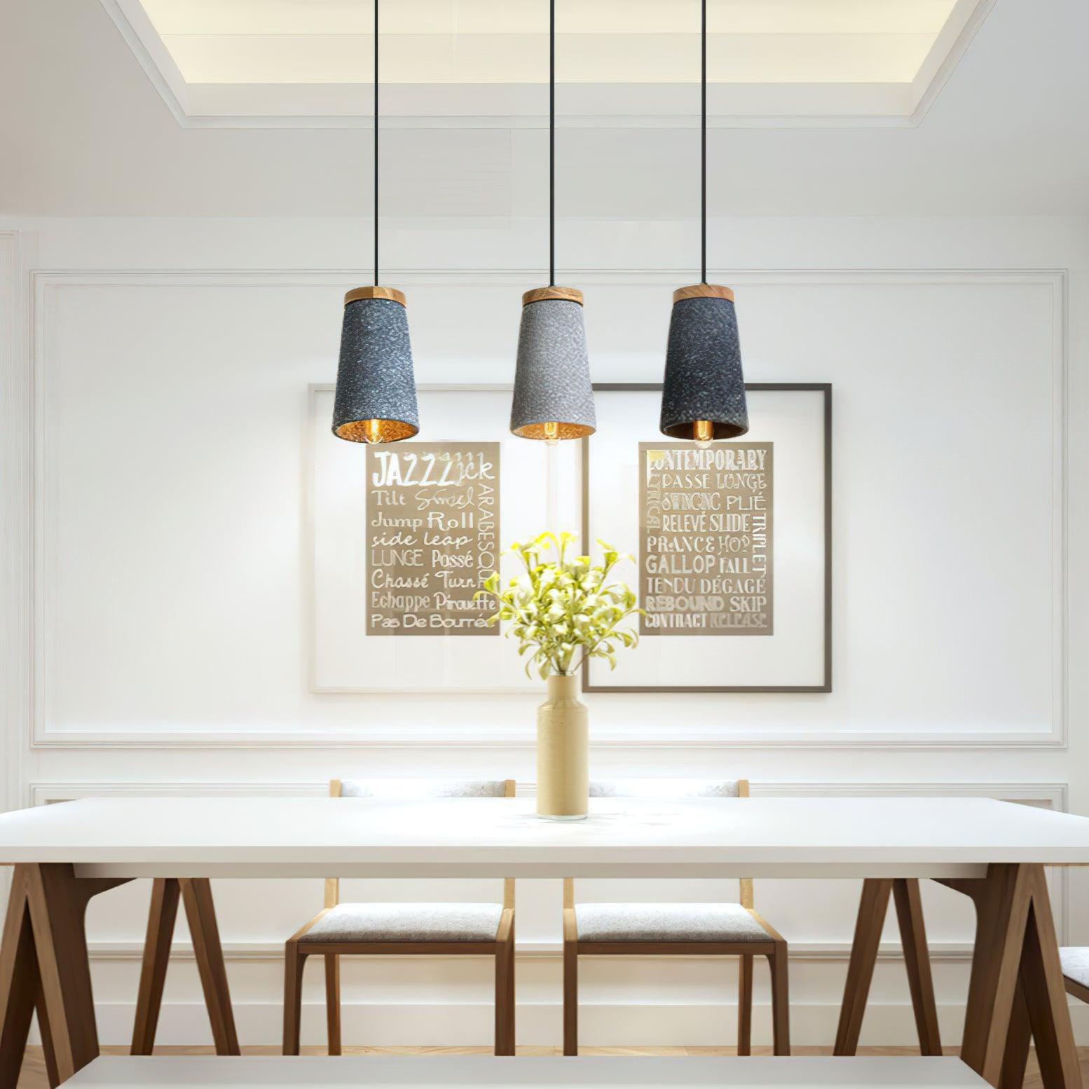 Coburg Wood Cement Pendant Light - Letslighting