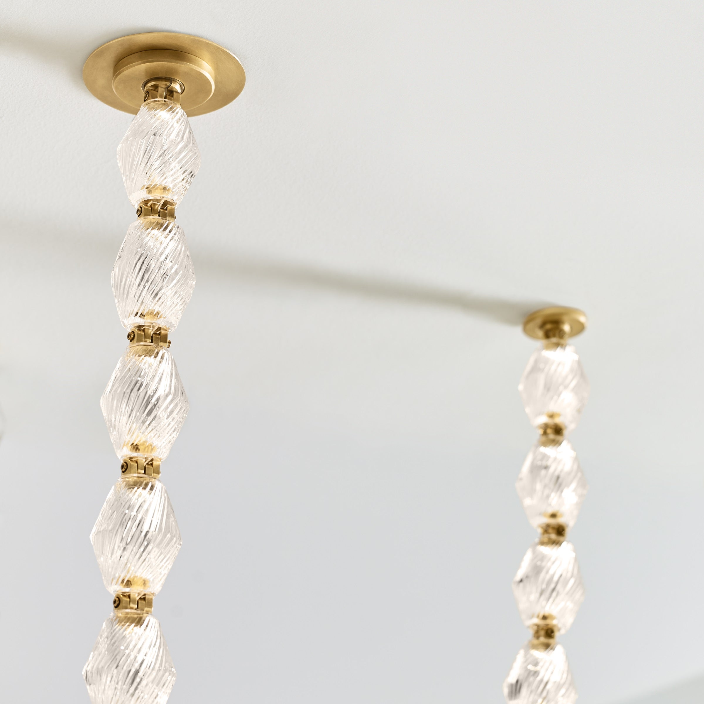 Karma Modern Minimalist Metal Glass Chandelier - Lamp Copper