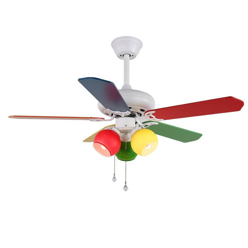 Vista cenital del Ventilador de Techo con Luz Juguetón Carlo