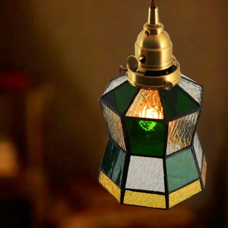 Tiffany Vintage Creativo Lámpara Colgante Vidrio Dormitorio/Salón