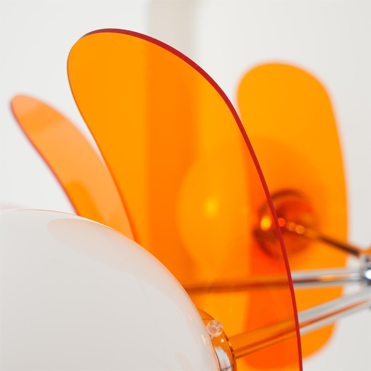 Prism Creativity Sputnik Orange Glass Acrylic Chandelier - Lamp Copper