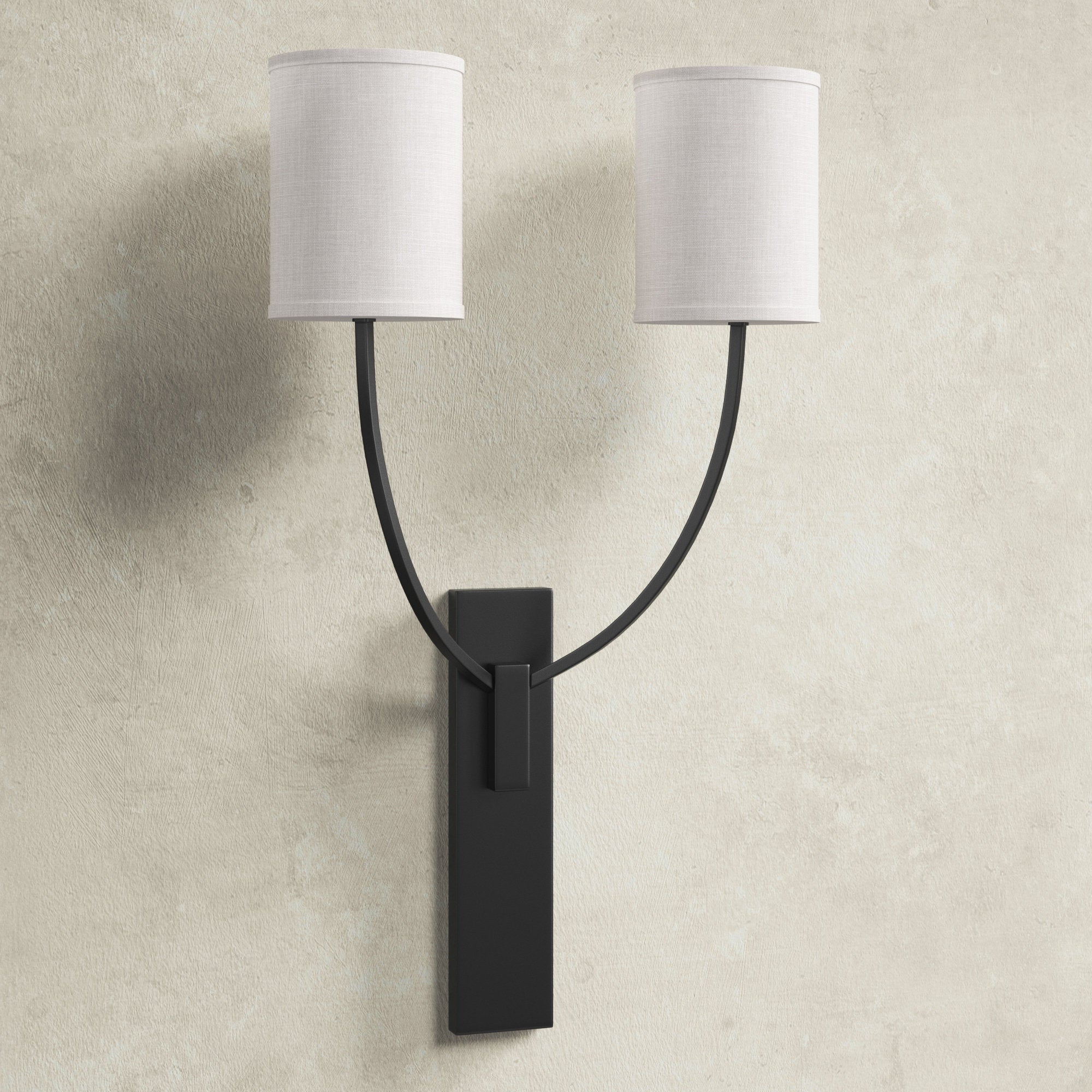 Slate Modern Minimalist Metal Fabric Wall Lamp - Lamp Copper