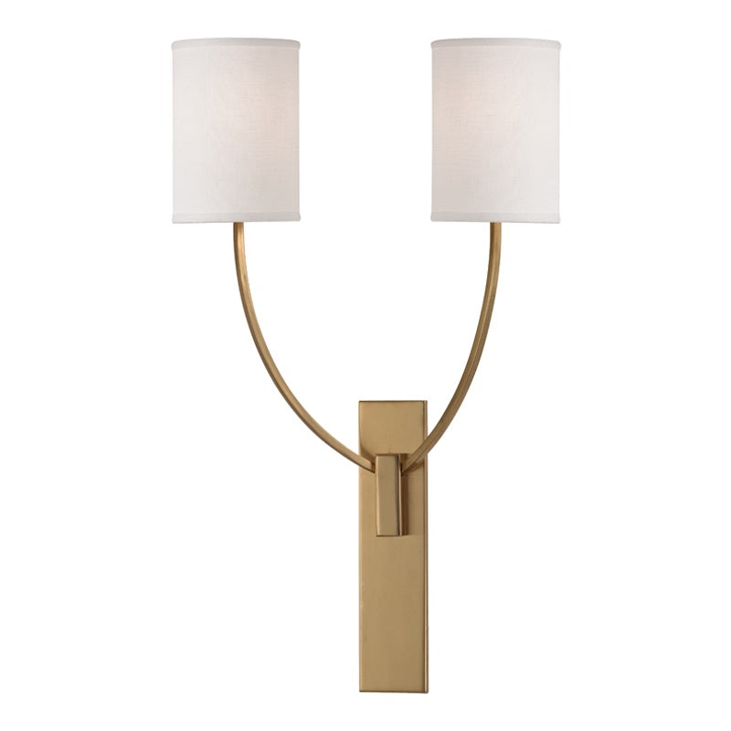 Slate Modern Minimalist Metal Fabric Wall Lamp - Lamp Copper