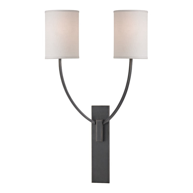 Slate Modern Minimalist Metal Fabric Wall Lamp - Lamp Copper