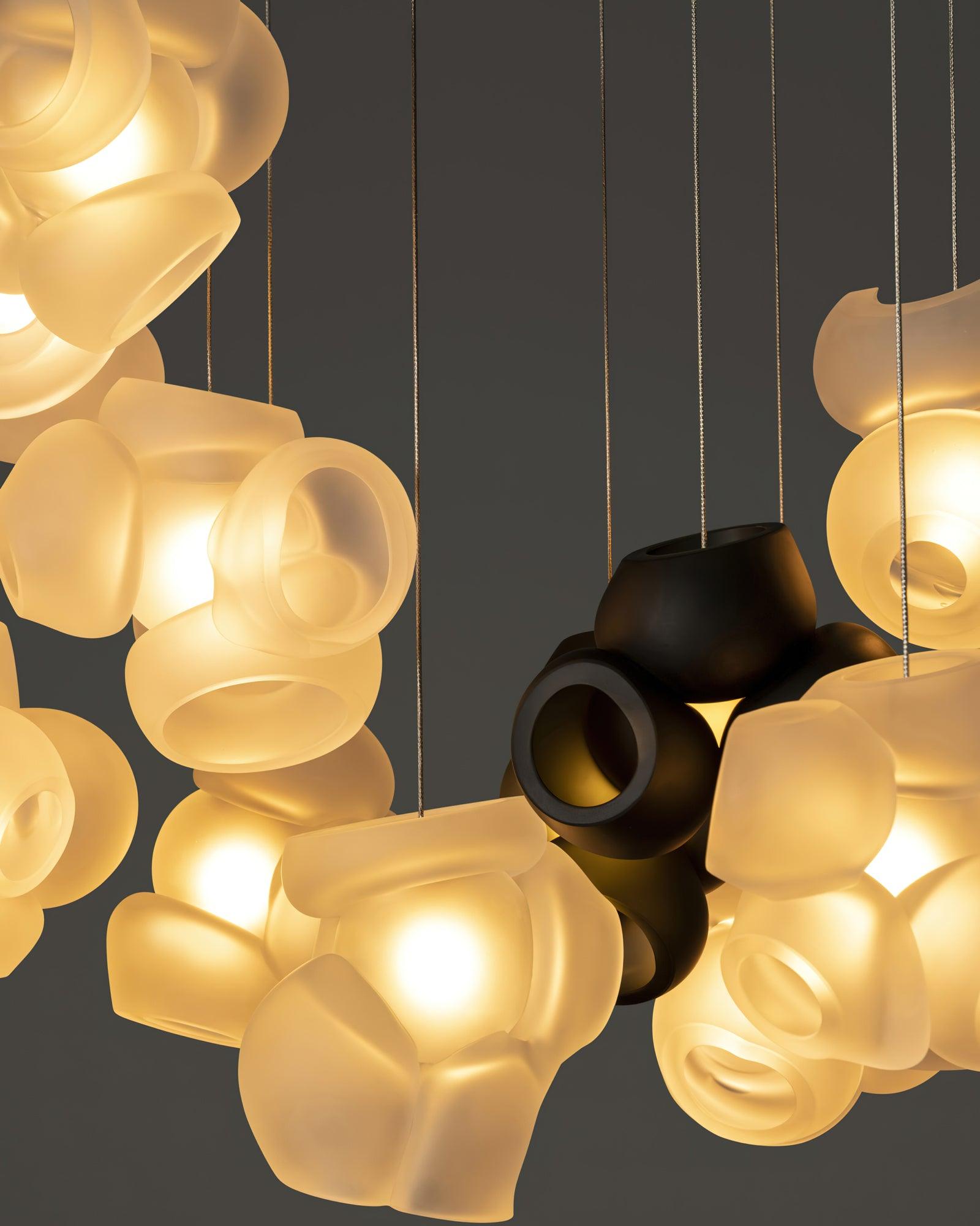 Zamarir Bubbles Cluster Metal Glass Pendant Light - Letslighting
