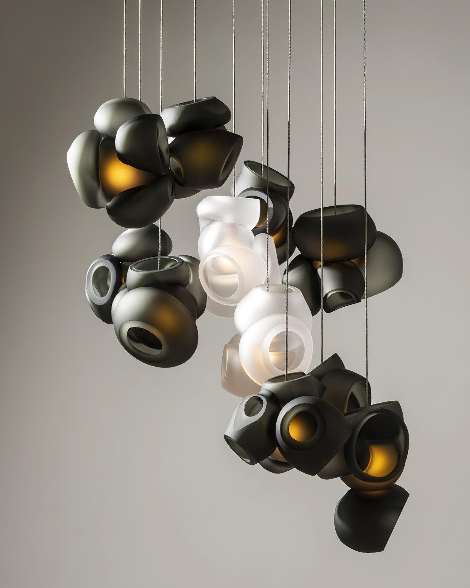 Zamarir Bubbles Cluster Metal Glass Pendant Light - Letslighting