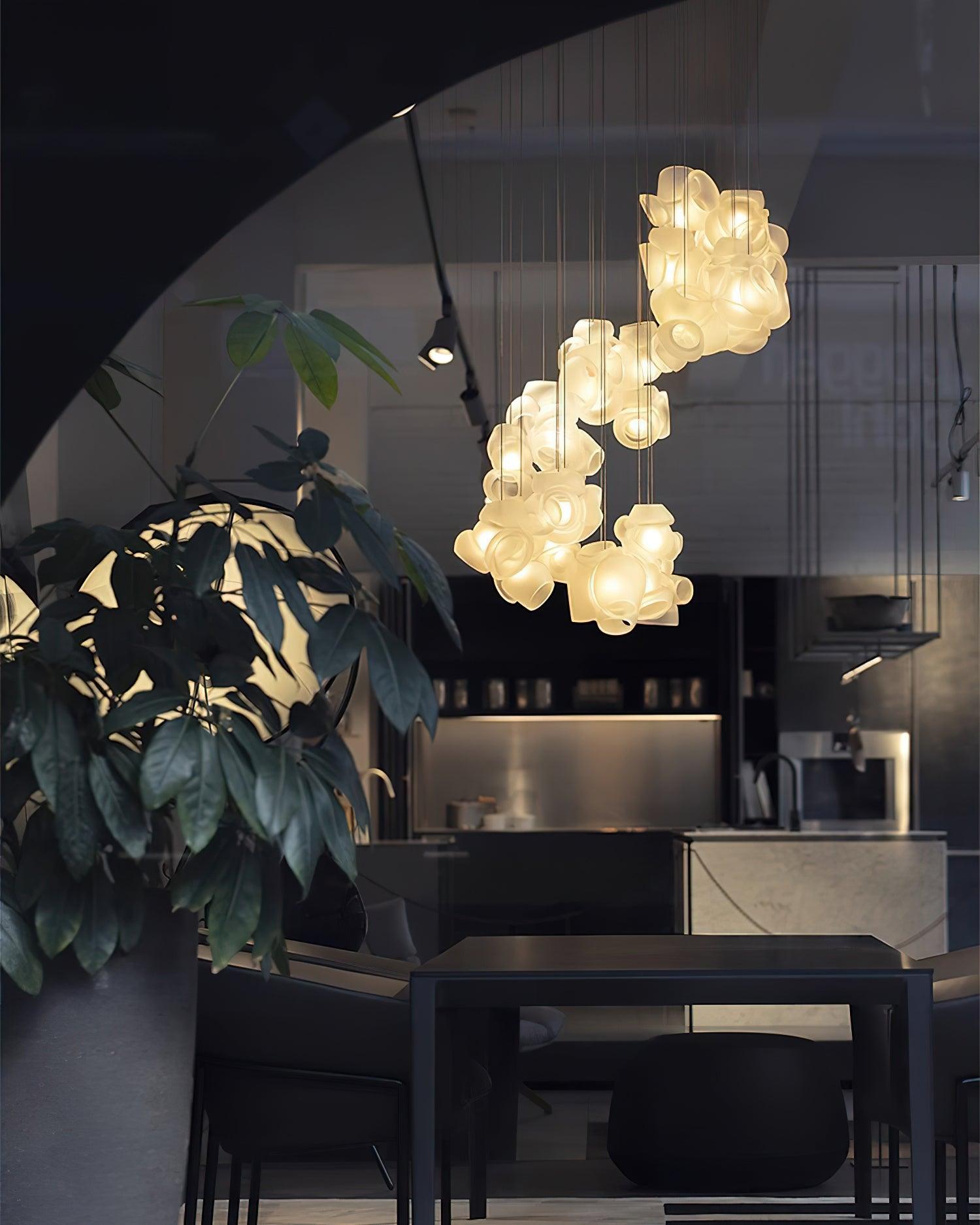 Zamarir Bubbles Cluster Metal Glass Pendant Light - Letslighting