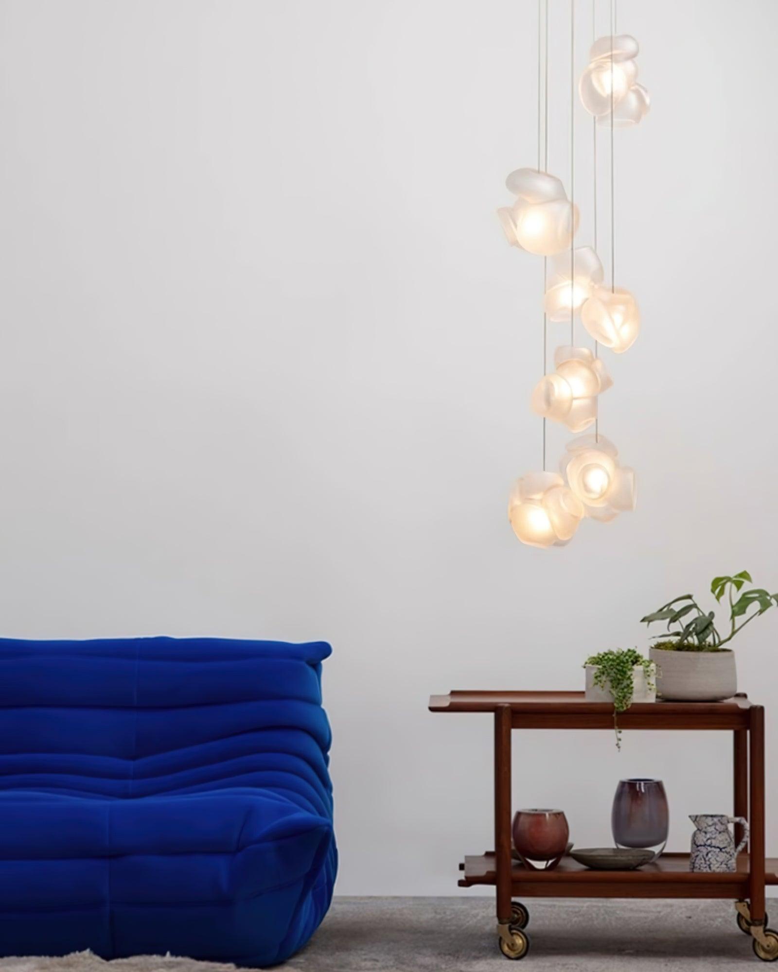 Zamarir Bubbles Cluster Metal Glass Pendant Light - Letslighting