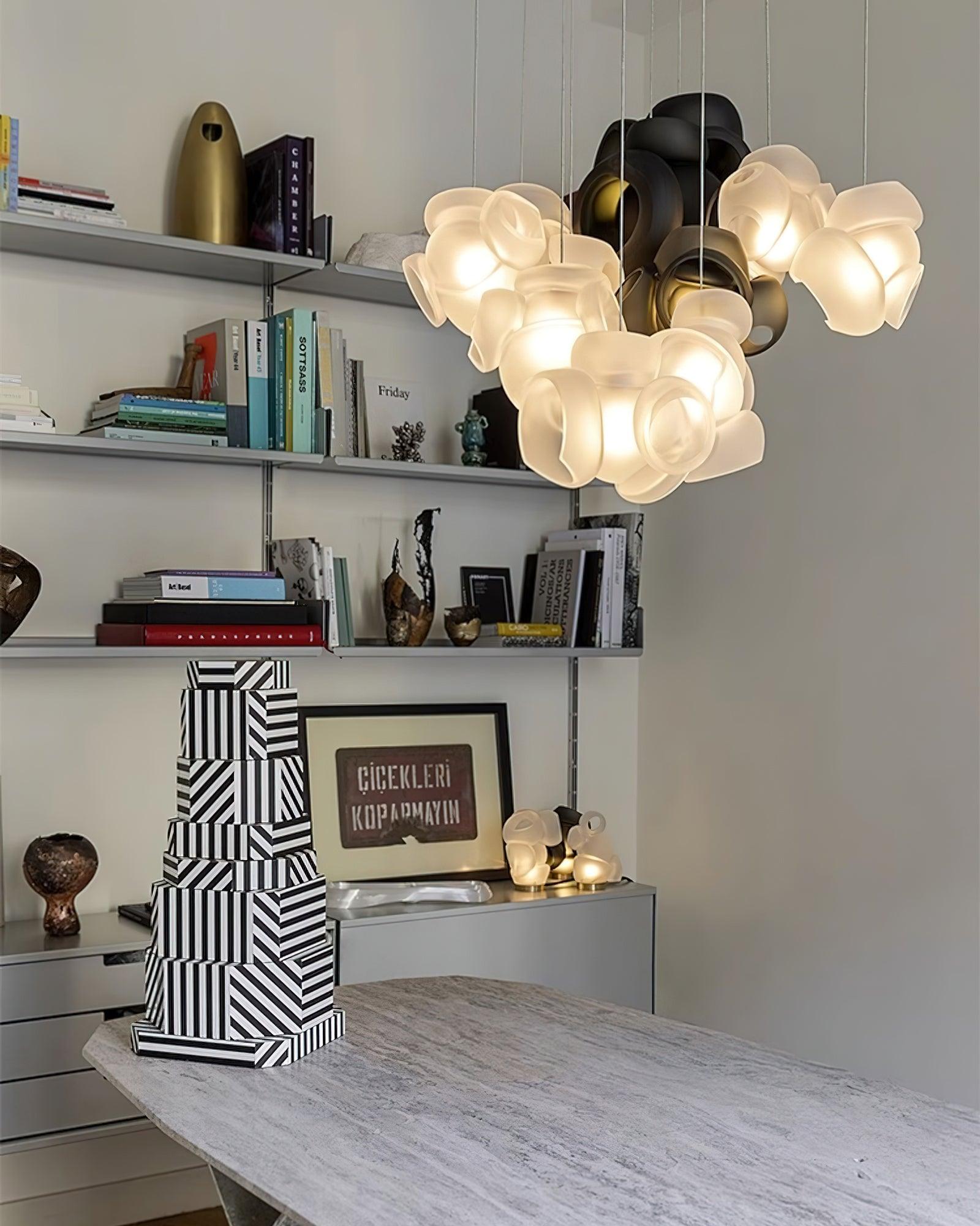 Zamarir Bubbles Cluster Metal Glass Pendant Light - Letslighting