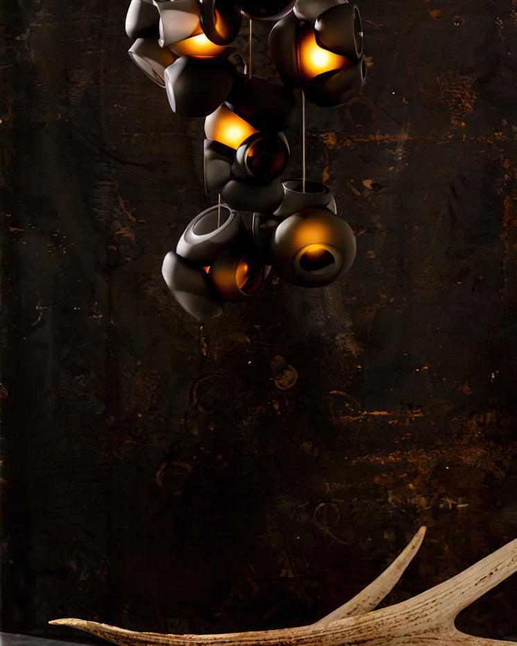 Zamarir Bubbles Cluster Metal Glass Pendant Light - Letslighting